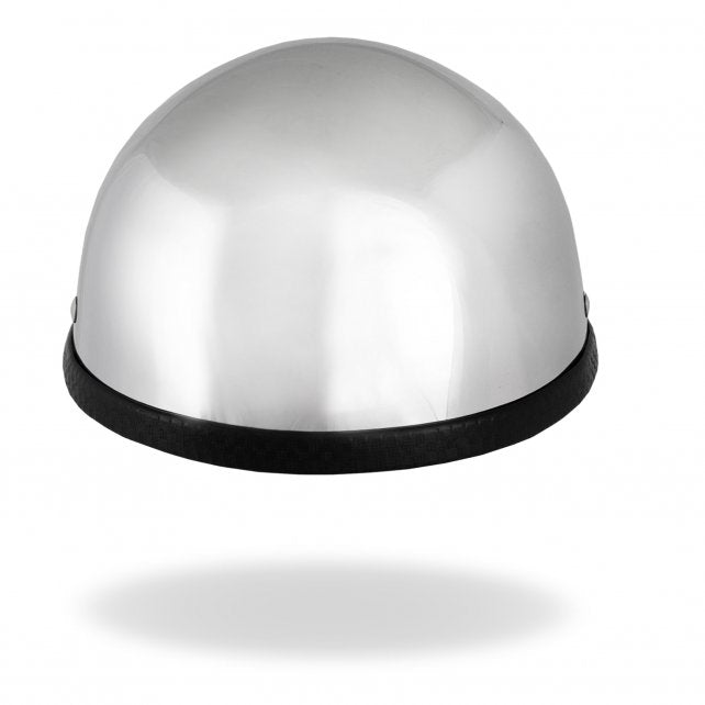 Eagle Style Chrome Low Profile Novelty Motorcycle Helmet - Lightweight & Stylish for Cruiser Riders - Perfect for Bikers, Harley Davidson Enthusiasts & Road Trips