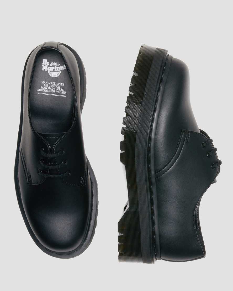 Dr. Martens Vegan 1461 Quad Mono Shoes - Stylish & Comfortable Vegan Leather Shoes for Men & Women - Perfect for Casual Wear, Work & Everyday Outfits