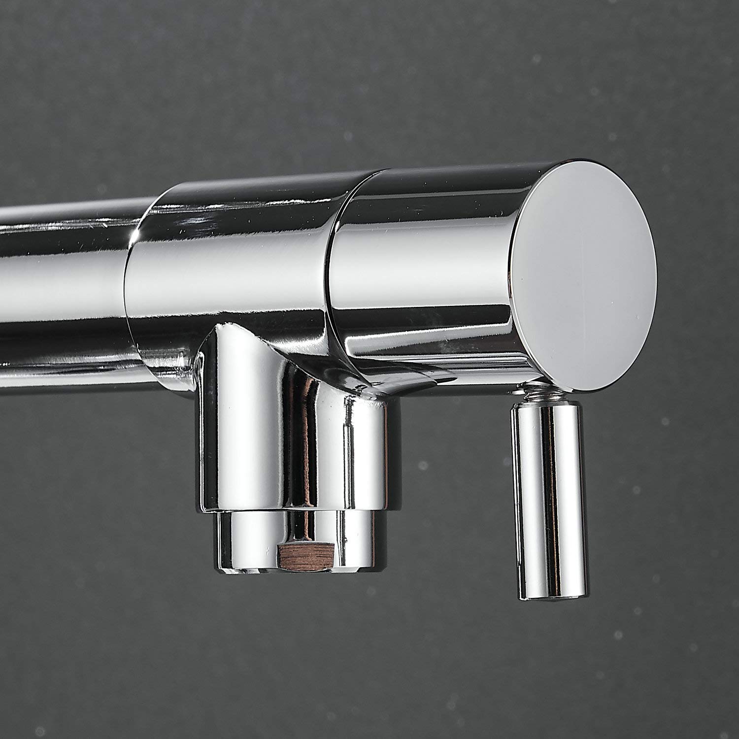 Commercial Pull Down Sprayer Kitchen Faucet - Polished Chrome Finish with Deck Plate | Heavy Duty Bar Sink Faucet for Restaurant, Cafe & Home Kitchen Use