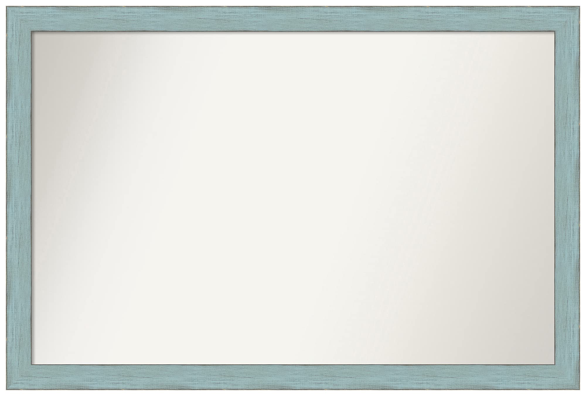 Amanti Art Sky Blue Rustic Non-Beveled Custom Wall Mirror - 22.25 x 33.25 Inches (Various Sizes Available) - Perfect for Bathroom, Bedroom & Living Room Décor