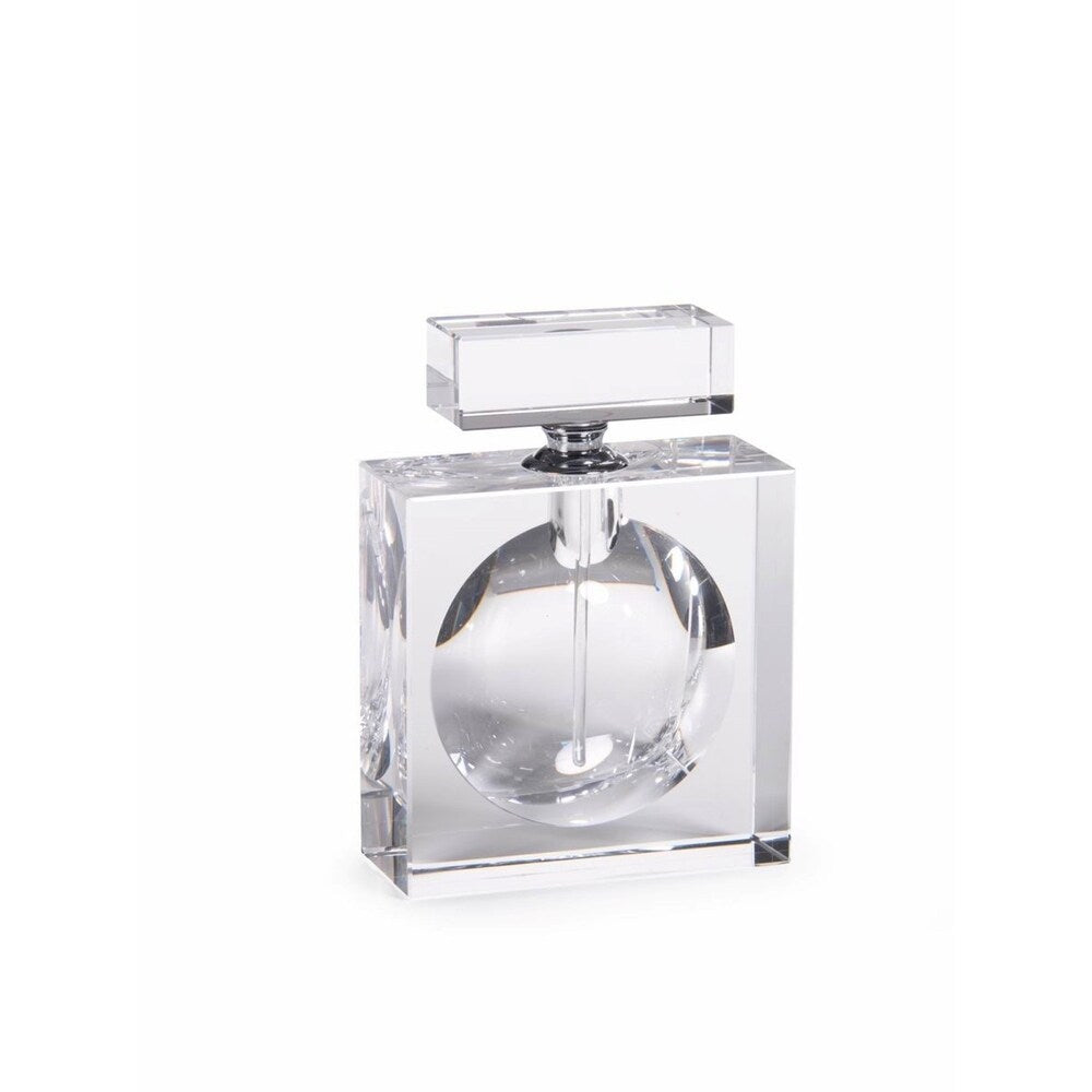 Amari 6 Inch Tall Square Glass Perfume Bottle - Elegant Fragrance Dispenser for Home, Office & Gift Giving