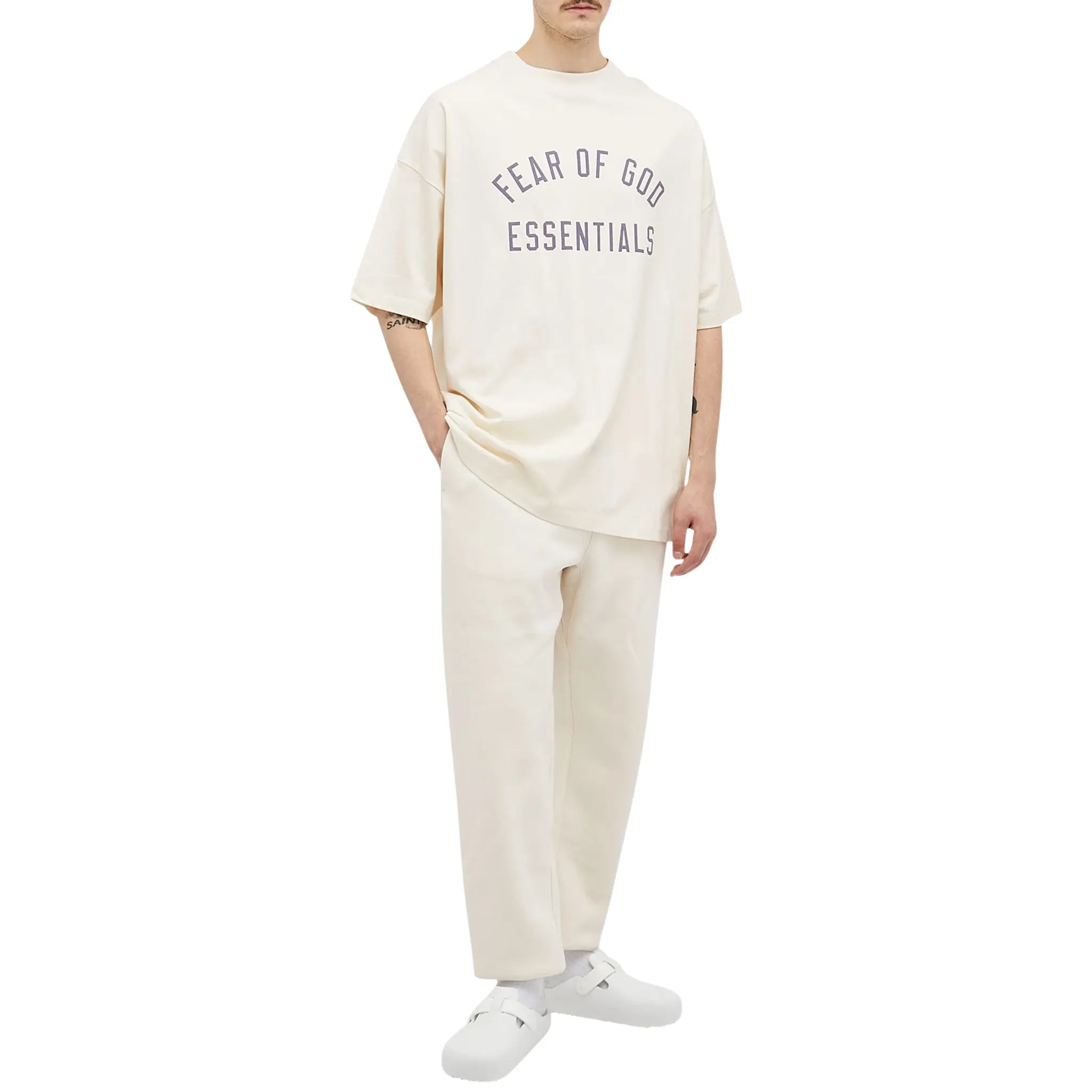 Fear Of God Essentials Jersey Crewneck Shell T-Shirt for Men (FW24) - Comfortable Casual Wear for Street Style & Everyday Outfits