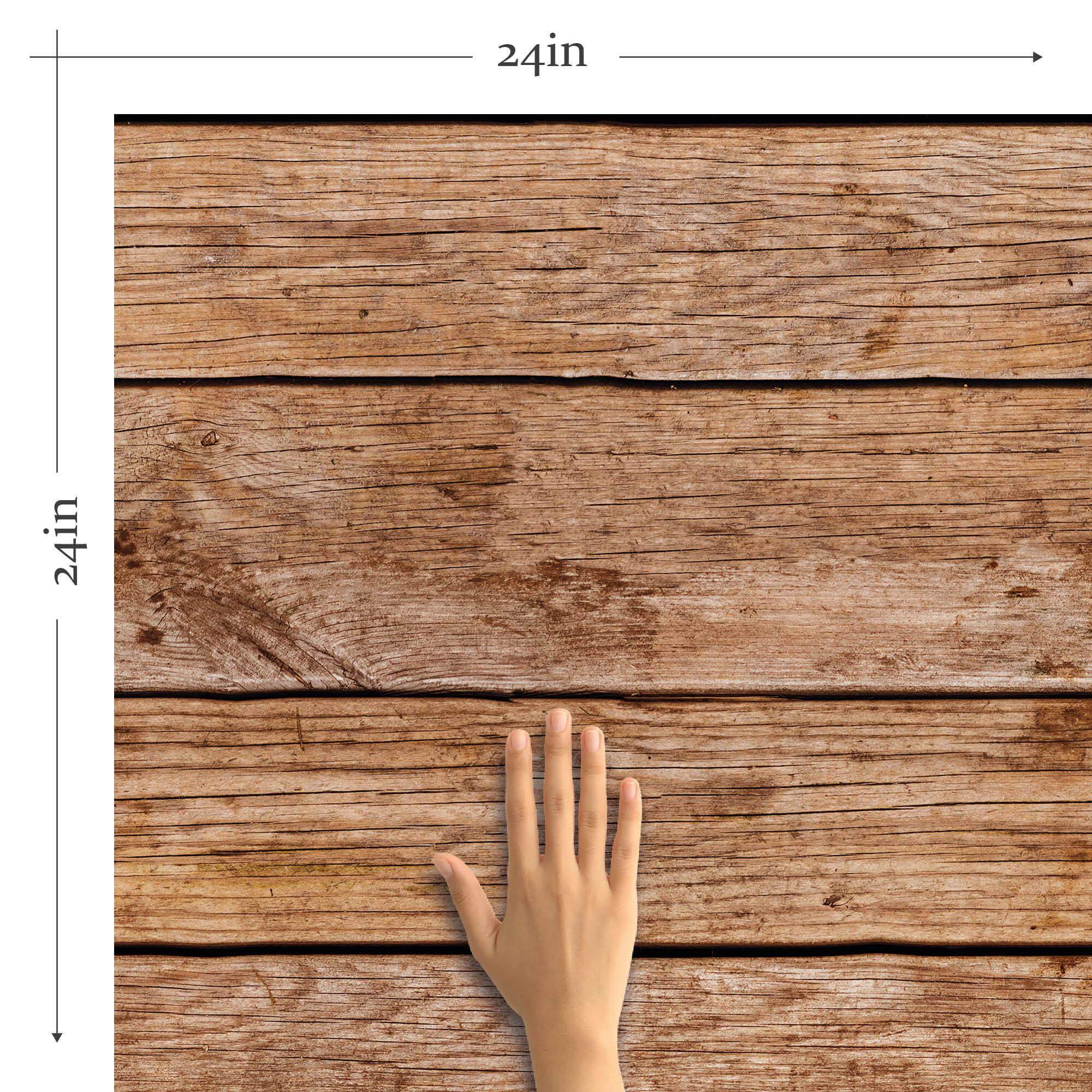 Brown Shiplap Peel and Stick Removable Wallpaper - Self-Adhesive Wall Covering for Bedroom, Living Room, Kitchen Decor - Easy to Install & Remove - 289a