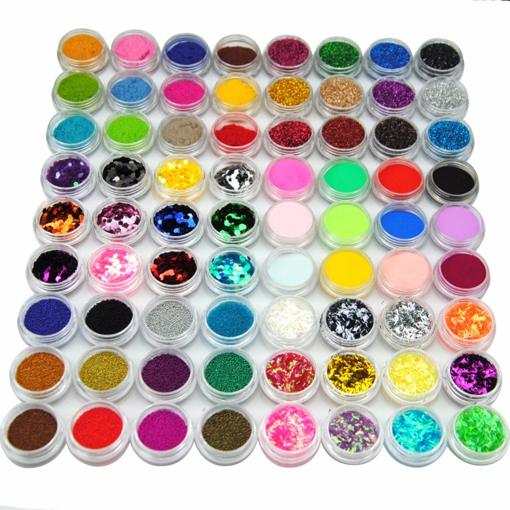 Professional Acrylic Nails Kit for Beginners - Full Set with Acrylic Powder, Liquid & Glitter Powders, 72pcs Nail Tips - DIY Nail Art Decoration for Home Salon, Parties & Special Occasions