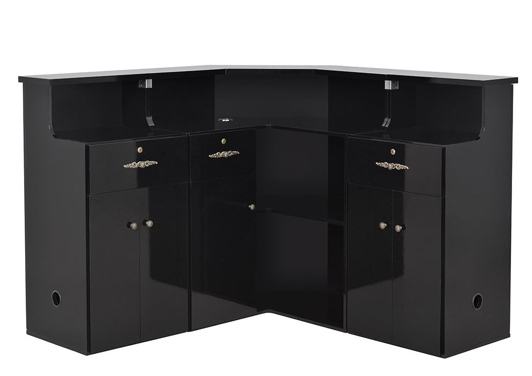 Valencia LED Reception Desk with Modern Design - Durable & Stylish Front Office Furniture for Hotels, Corporate Offices, and Lobby Areas