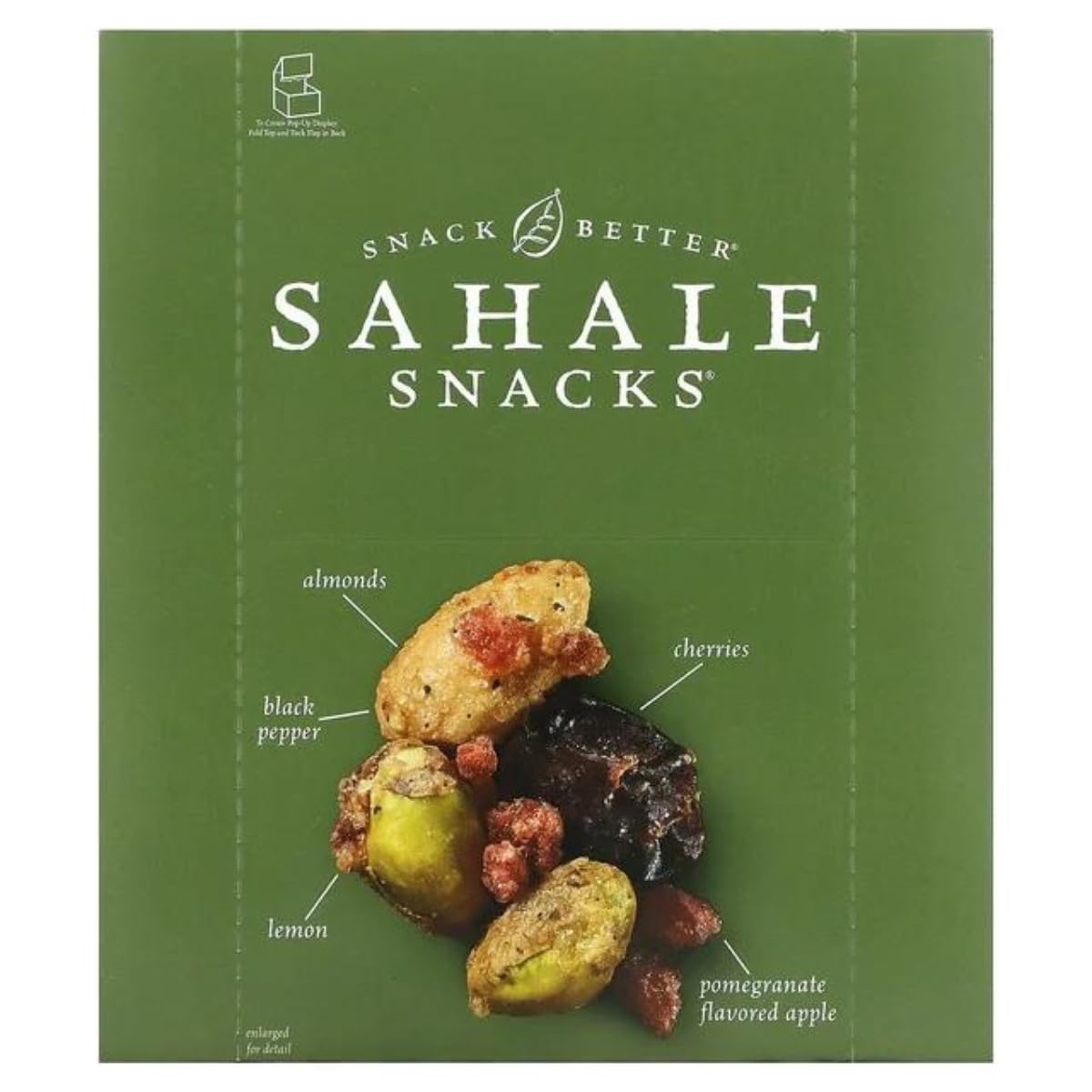 Premium SUPREME BOX Sahale Snacks Pomegranate Flavored Pistachios Glazed Mix - Gluten Free, Non-GMO, Individually Wrapped 1.5oz (Pack of 5, 7.5oz Total) - Healthy Snack for Office, Travel & Hiking