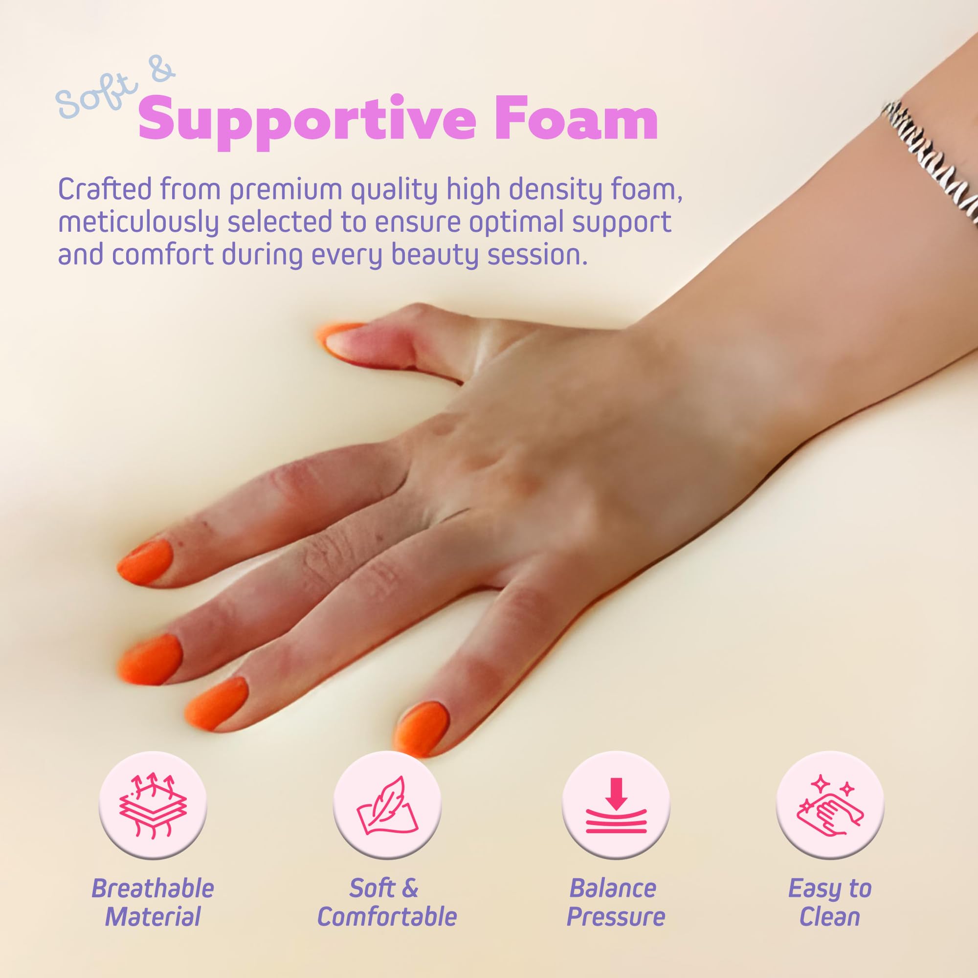 Premium High-Density Foam Lash Bed Topper with Soft Plush Cover - 28