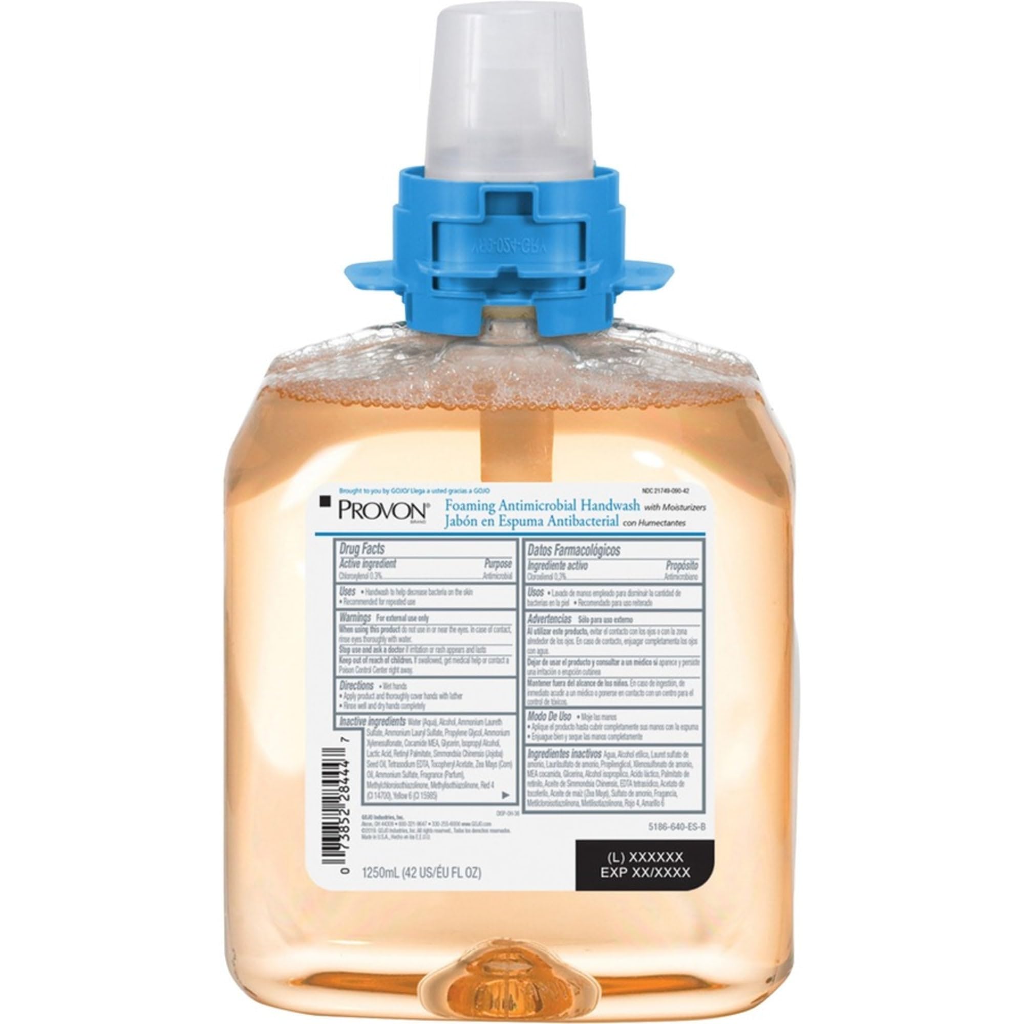 GOJO® PROVON® Antimicrobial Moisturizing Foam Hand Wash Soap - Fruit Scent, 1.25L (4 Bottles) | Hospital-Grade Hand Sanitizer for Healthcare, Food Service & Public Restrooms