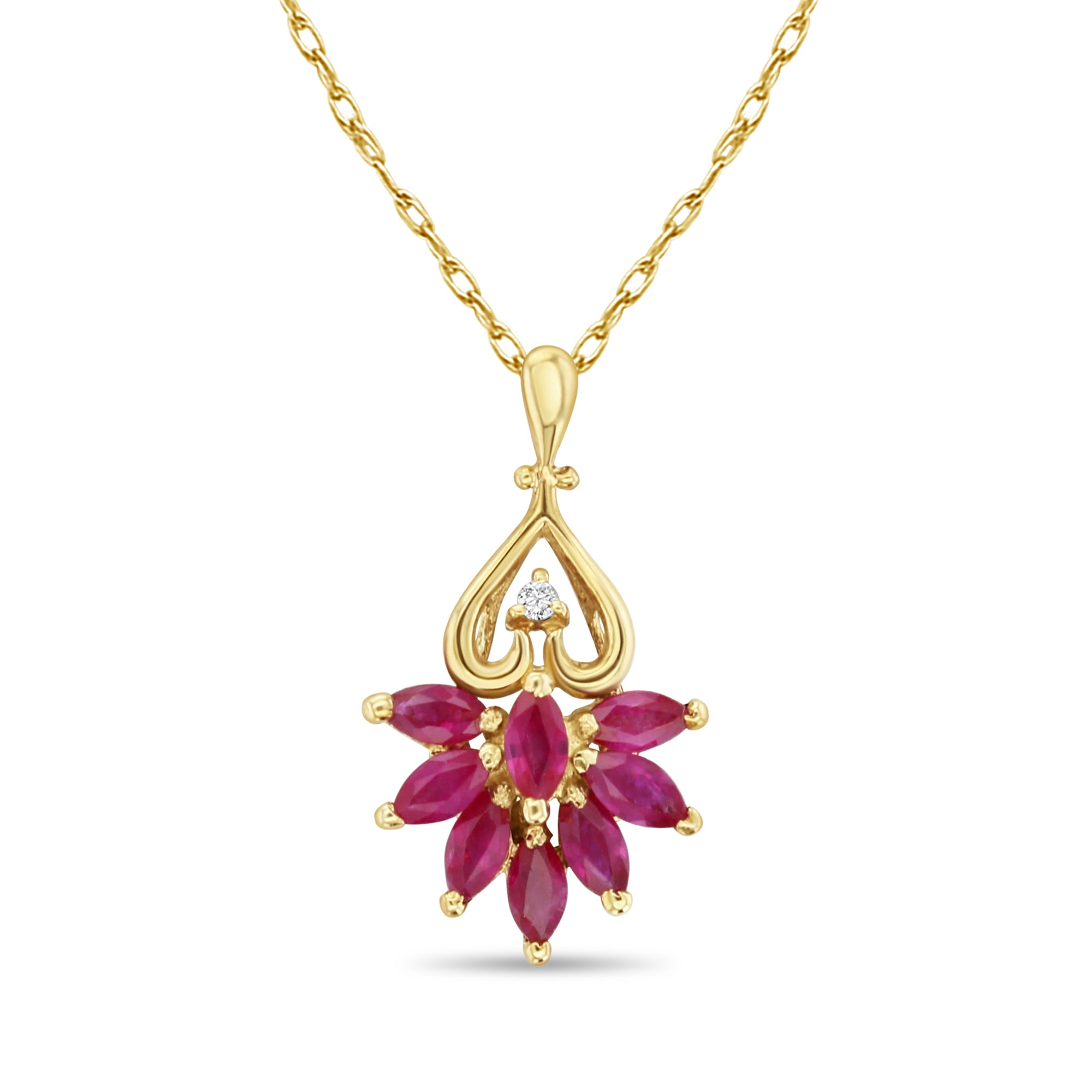 Exquisite Dragonfly Shaped Ruby Pendant Necklace with Diamond Accents - Elegant Jewelry Gift for Women, Perfect for Anniversaries, Birthdays & Special Occasions