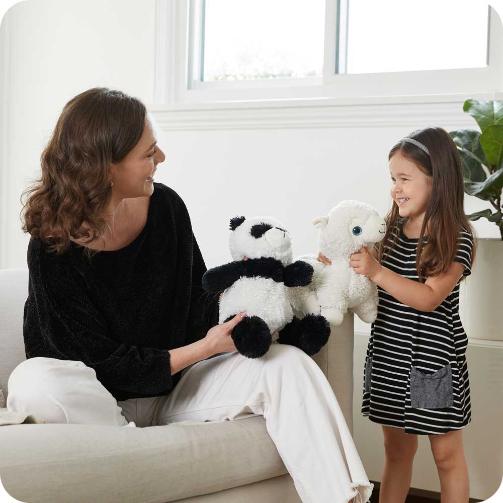 Weighted Heated Panda Stuffed Animal - Warmies Plush Toy for Stress Relief & Comfort | Perfect for Anxiety, Sleep Aid & Relaxation | Cozy Gift for Kids & Adults