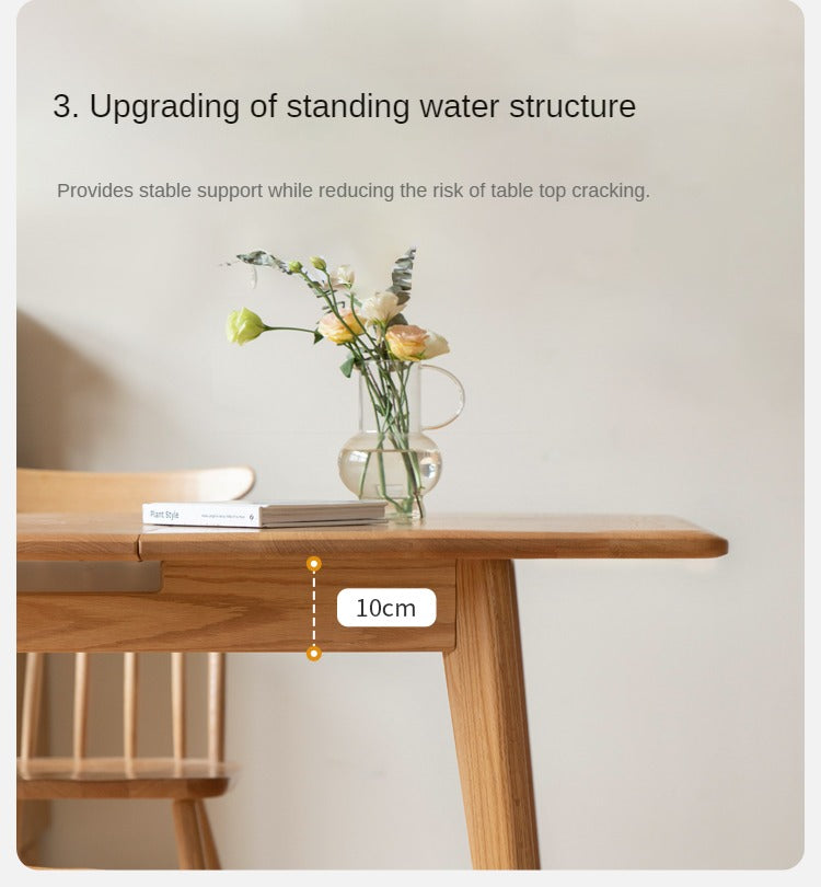 Solid Oak & Ash Wood Nordic Wall Mounted Extendable Dining Table - Space Saving Retractable Design for Small Apartments & Modern Homes
