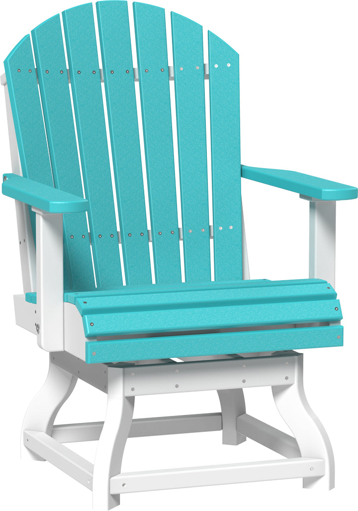 LuxCraft Adirondack Swivel Chair - Outdoor Dining Height Patio Furniture for Backyard, Garden & Poolside Relaxation