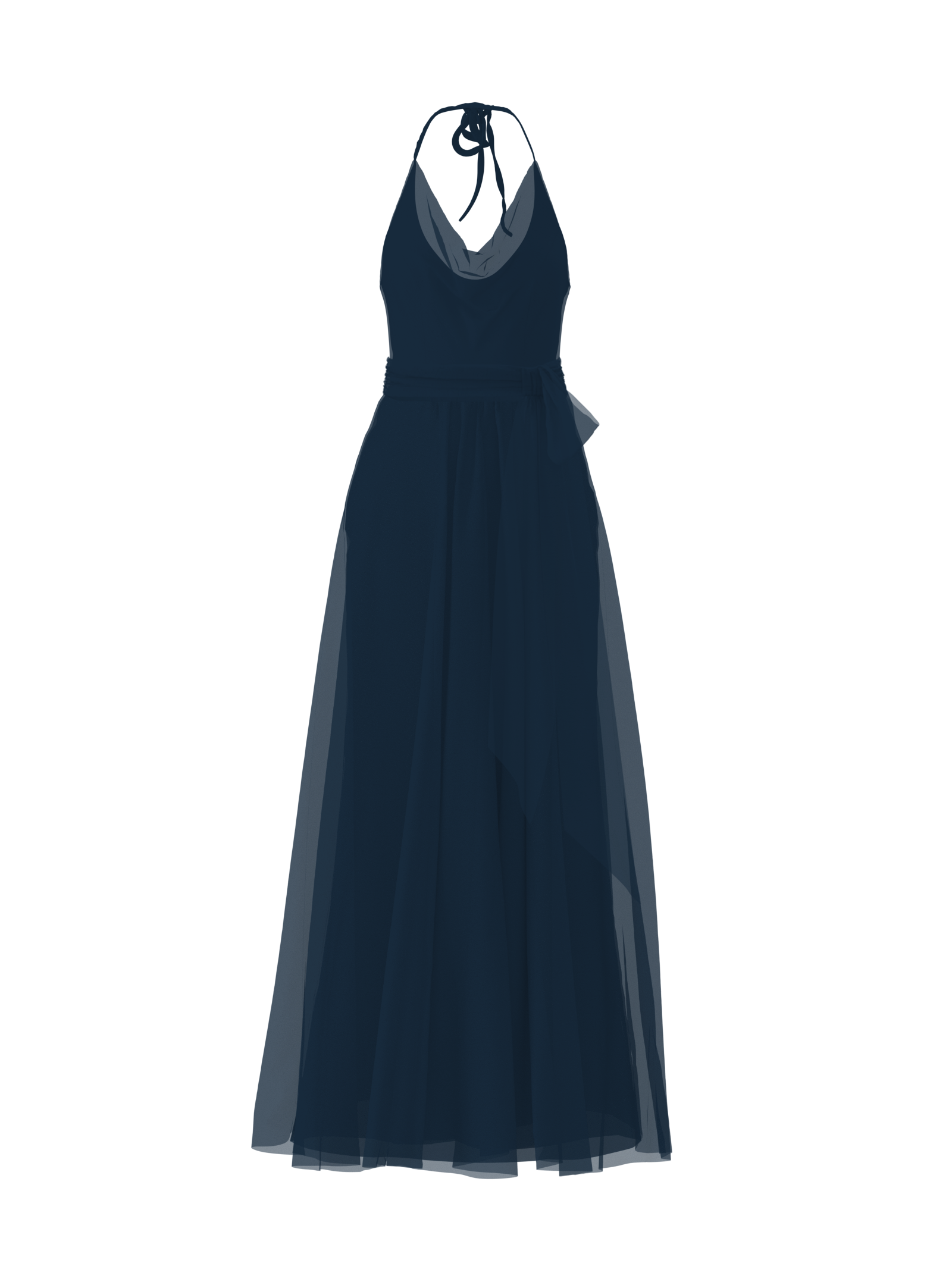 Daryn Bodice & Justine Skirt Set with Navy Sash Belt - Elegant Women's Fashion Outfit for Parties, Weddings & Special Occasions