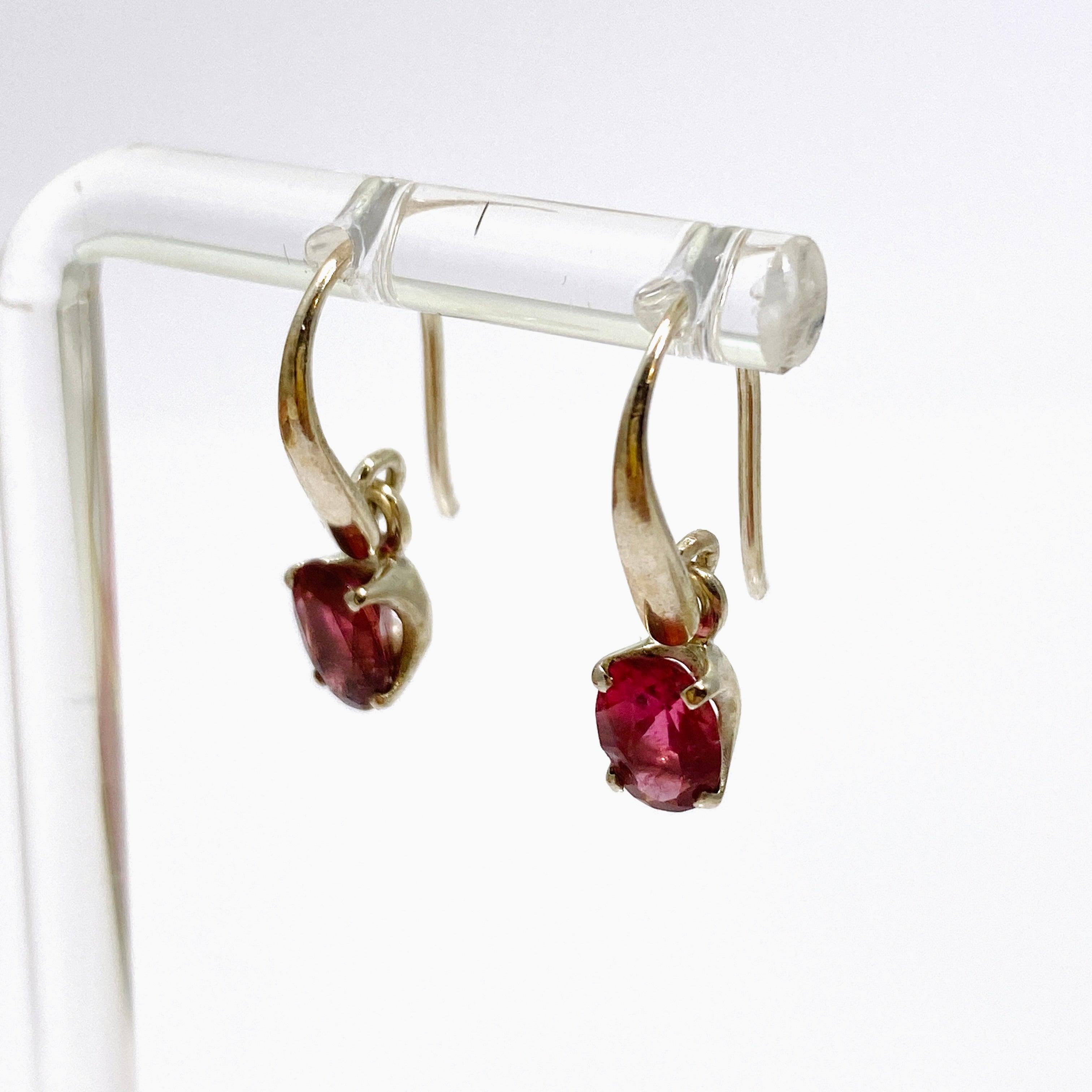 Natural Pink Tourmaline Oval Faceted Stud Earrings - 925 Sterling Silver Jewelry for Women - Perfect for Valentine's Day Gifts & Evening Parties
