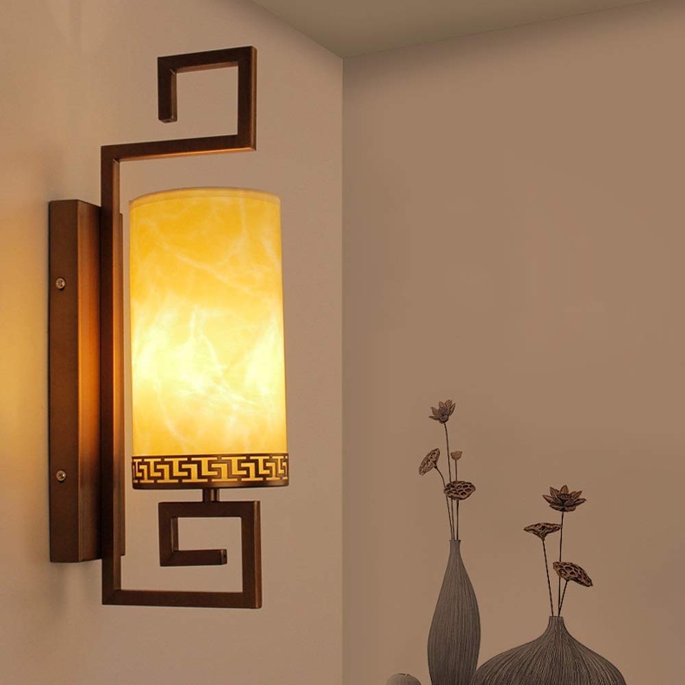 Oriental Traditional Zen Wall Light - Handmade Parchment Lampshade with E27 Socket, Asian Inspired Wall Sconce for Living Room, Bedroom, Hotel & Staircase Lighting | Perfect for Meditation Spaces & Feng Shui Home Decor