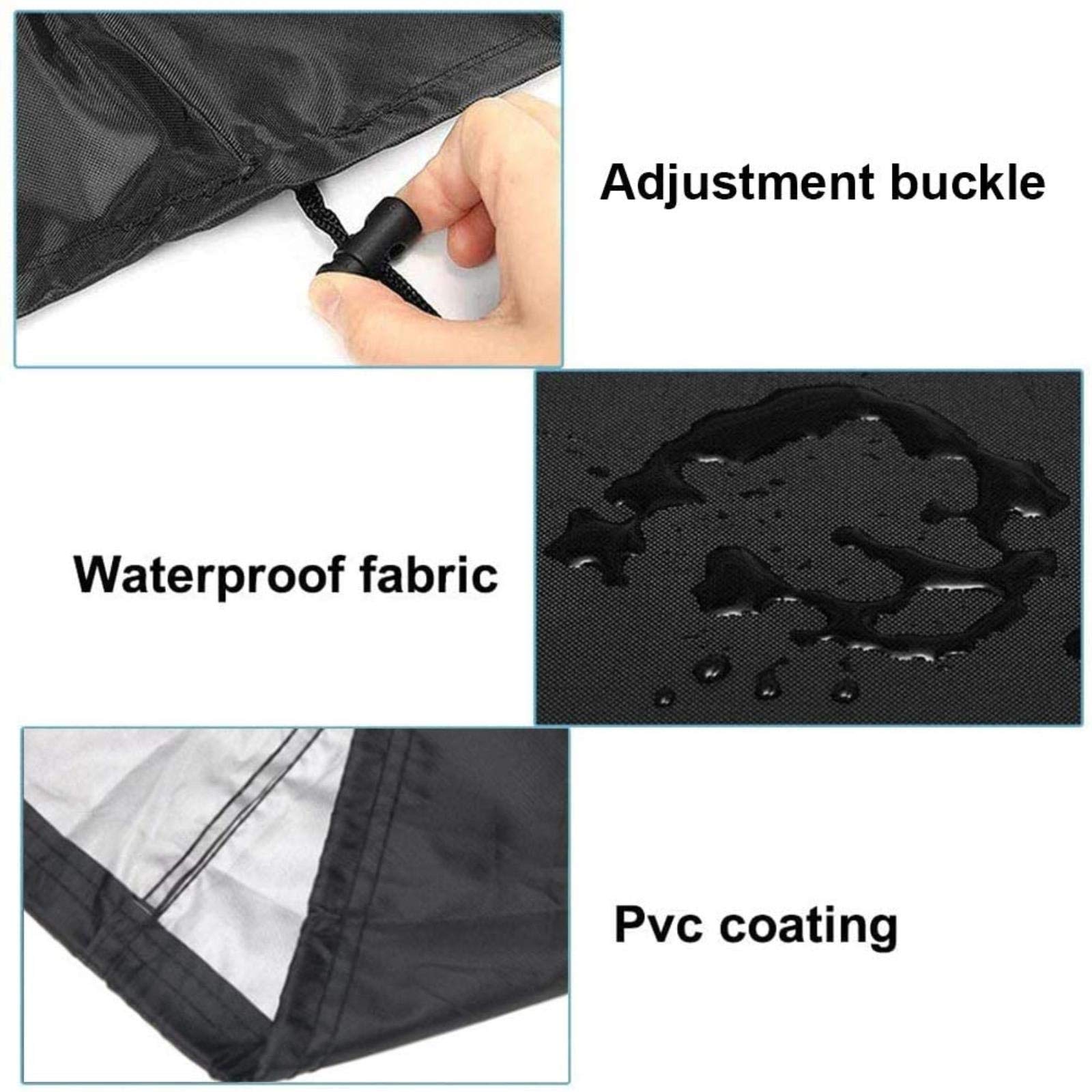 Heavy Duty 420D Waterproof Rectangular Patio Table Cover 45x45x28 Inches - Outdoor Dining Table and Chairs Protection for All Weather - Perfect for Backyard, Garden, and Deck Furniture