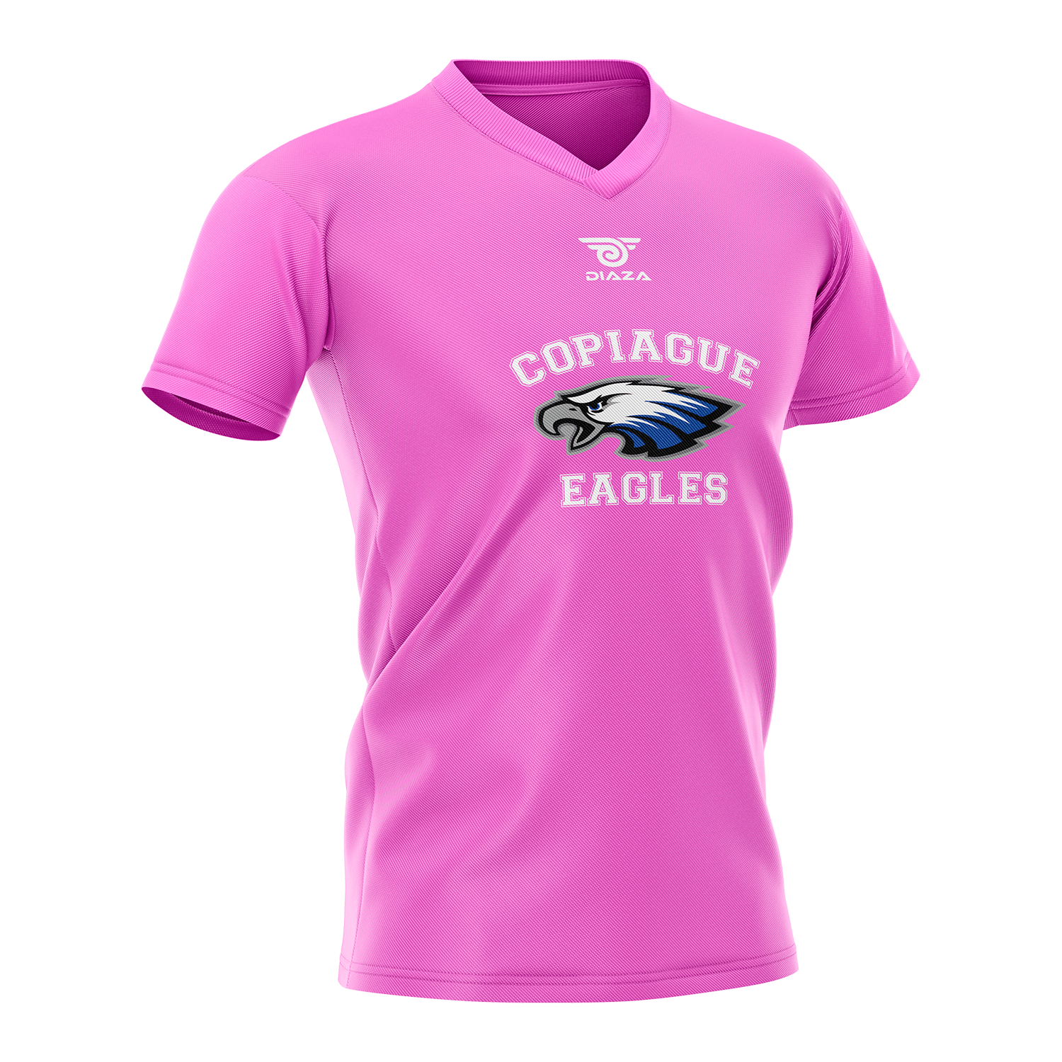Copiague Eagles Cotton T-Shirt for Women - Soft Pink Vintage Graphic Tee - Casual Wear for School, Sports & Everyday Outfits