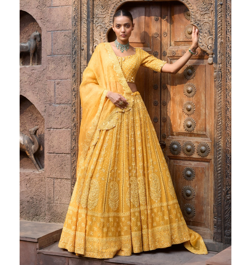 Exquisite Amra Chikankari Lehenga Set - Traditional Indian Embroidered Skirt & Blouse for Women | Perfect for Weddings, Festivals & Cultural Events