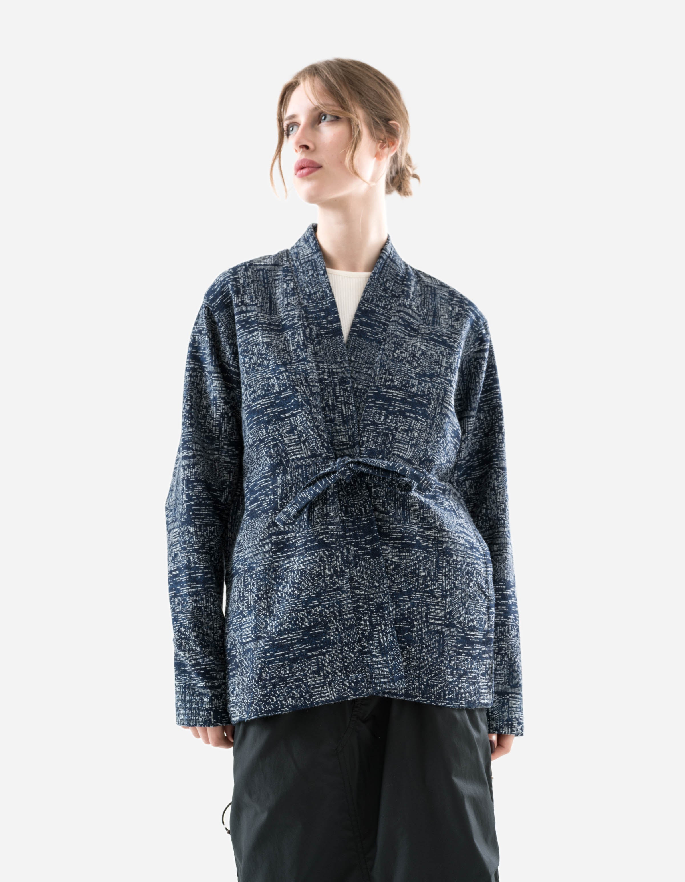 Sashiko Kimono Overshirt - Japanese Indigo Denim Jacket for Men & Women | Casual Wear, Street Style, and Layering Outfit