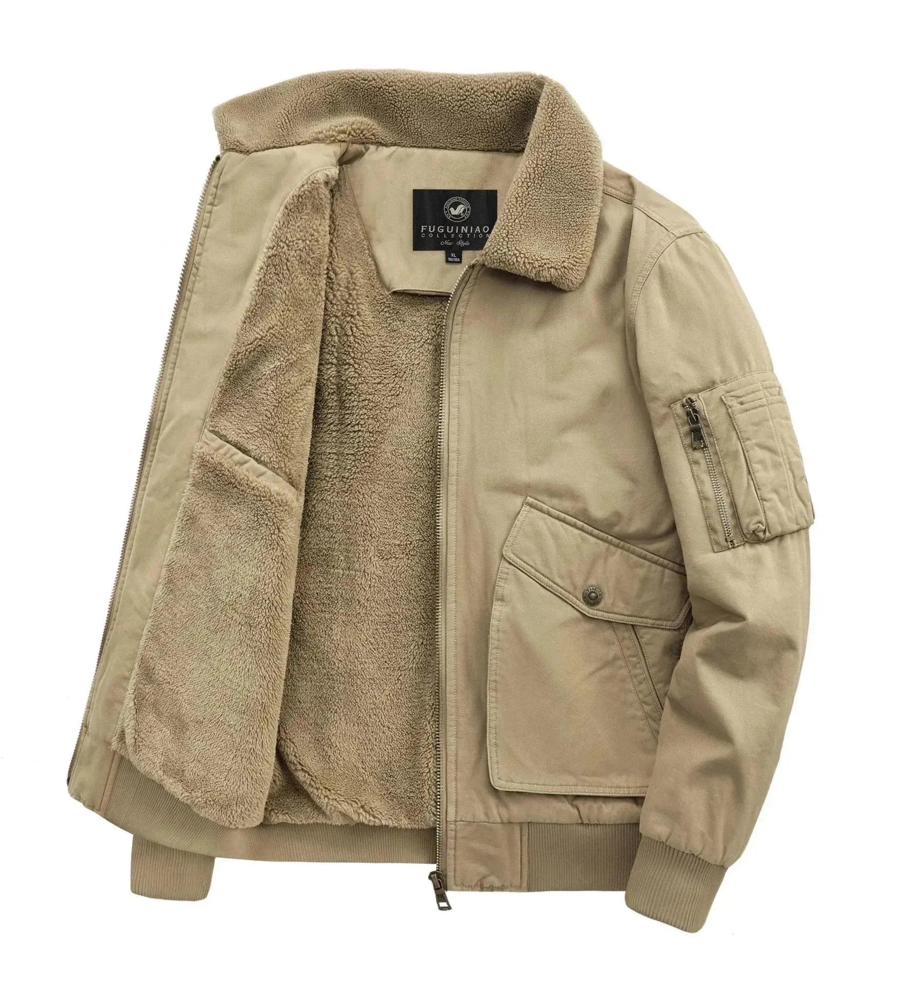 Classic Fleece Men's Winter Jacket - Warm & Cozy Outerwear for Cold Weather - Perfect for Snowboarding, Skiing & Outdoor Adventures