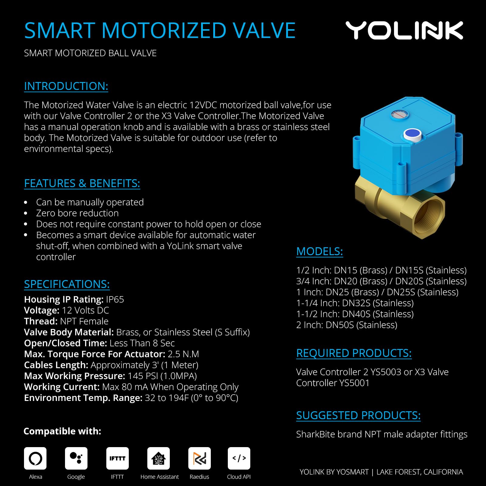 YoLink Smart Valve Controller 2 with 1