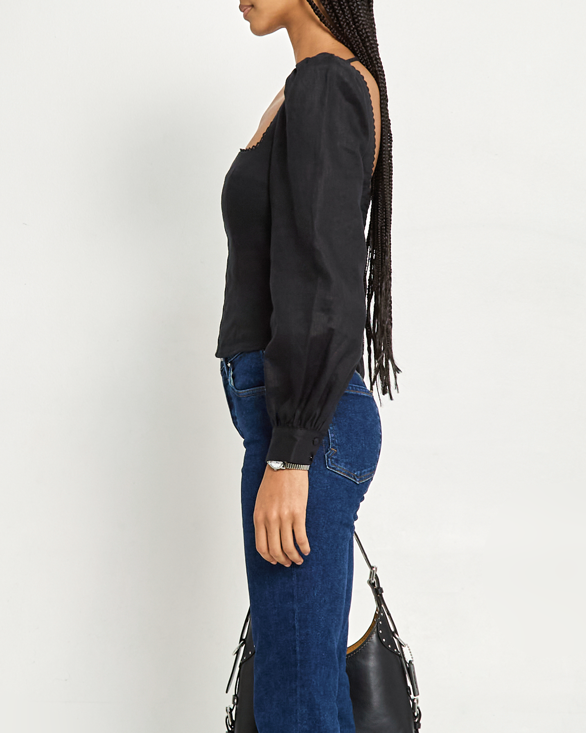 Women's Stylish Hetty Top - Trendy Black Blouse for Casual Wear & Office Outfits | Perfect for Everyday Fashion & Work Attire