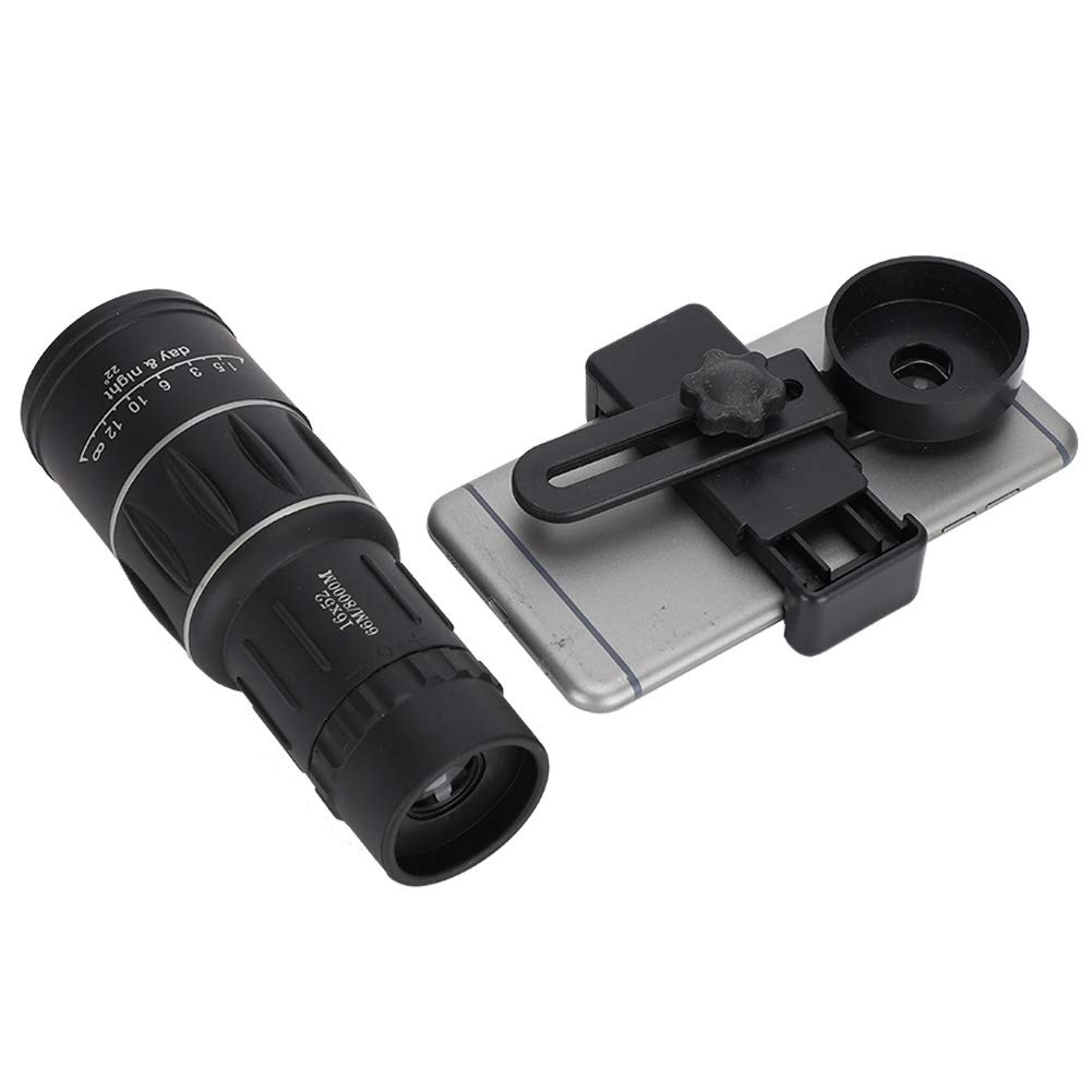 16X HD Telephoto Camera Lens for iPhone & Android - Monocular Telescope with Fog Proof Zoom & Phone Holder - Perfect for Hiking, Travel & Wildlife Photography