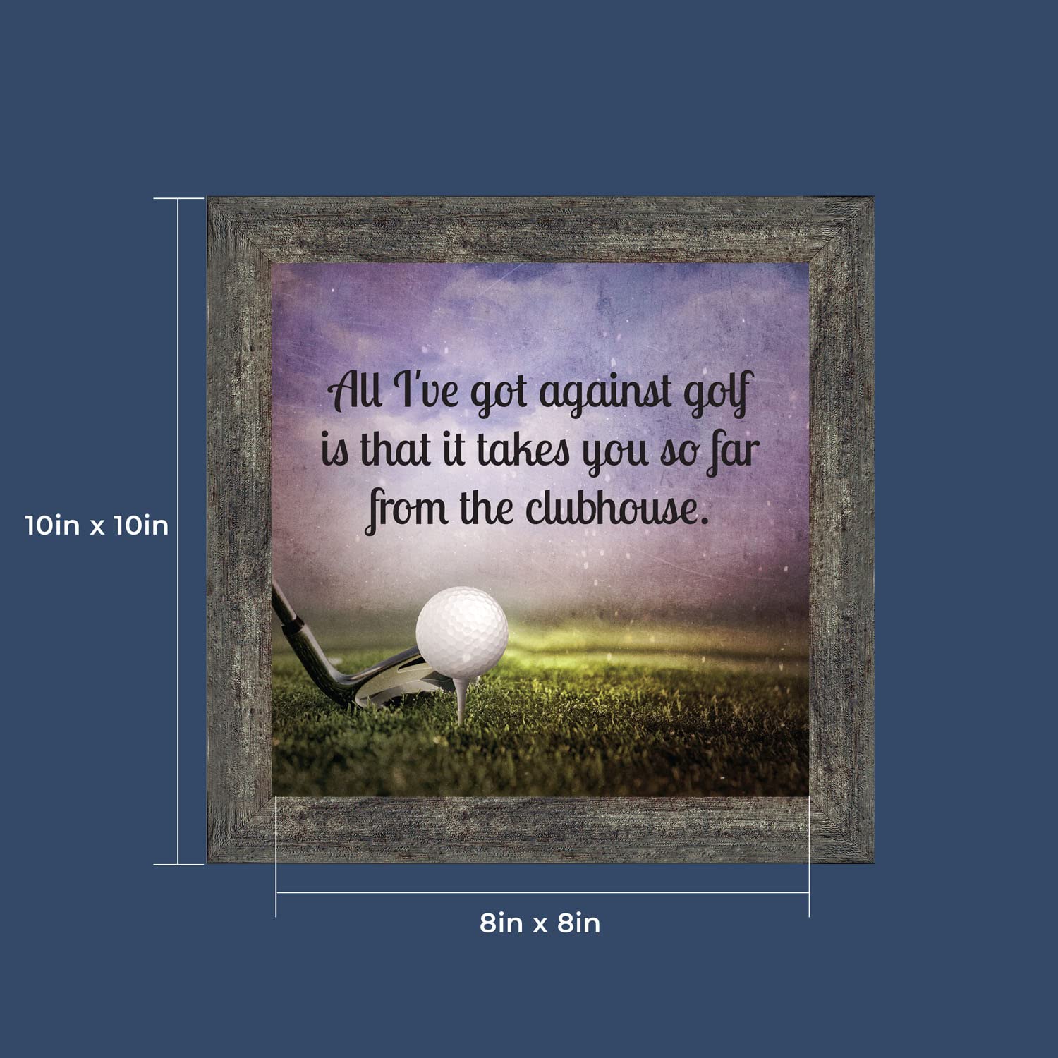 Funny Golf Picture Frame for Men - Unique Golf Gifts & Home Décor - Perfect for Father's Day, Birthday & Office Decor (8664BW)