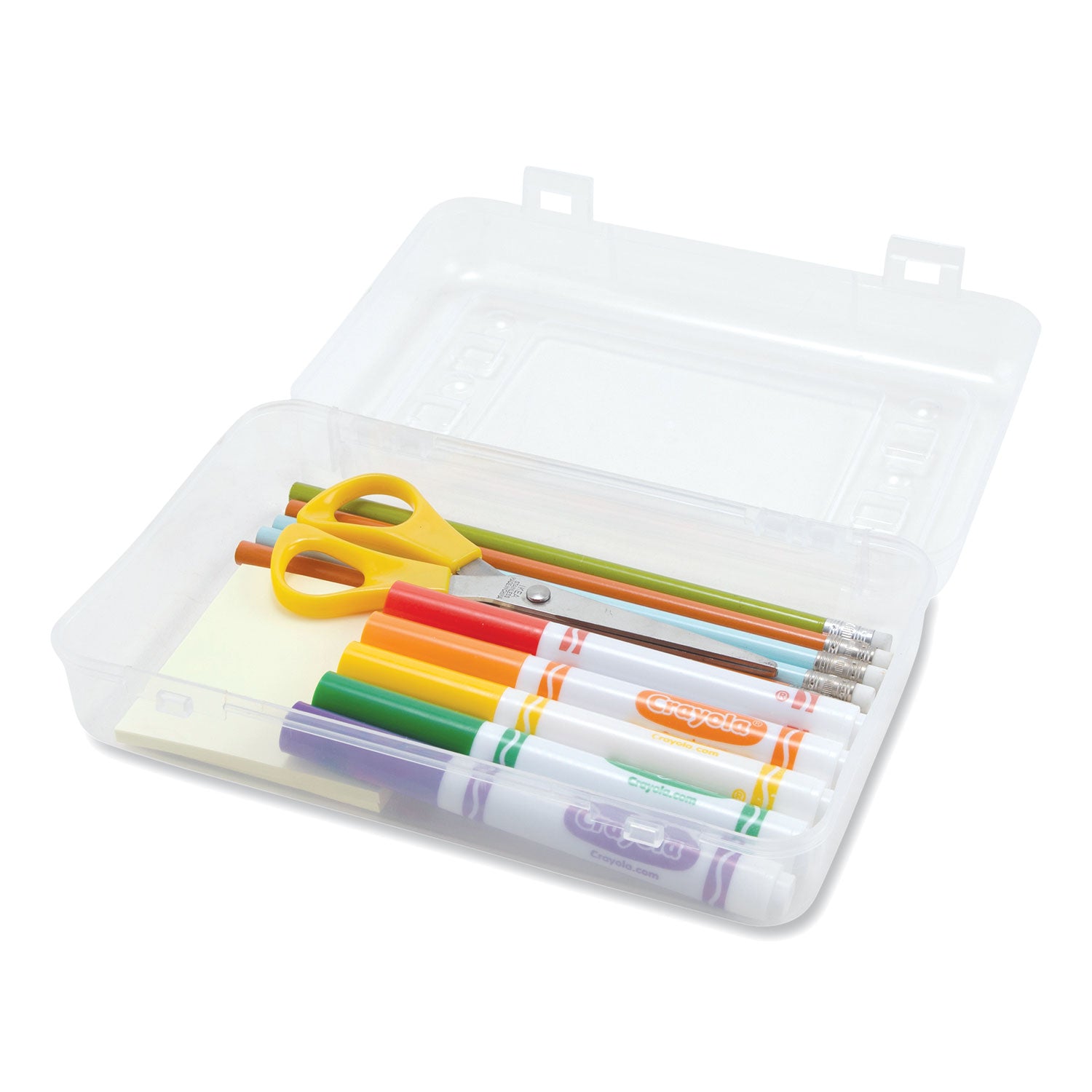 Advantus Clear Plastic Pencil Box - 8.5
