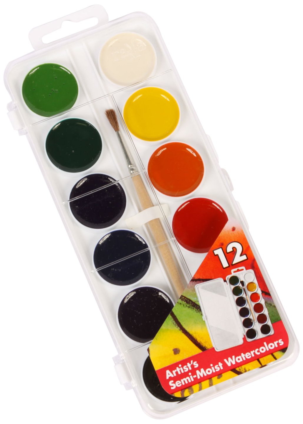 Jack Richeson 12 Semi-Moist Watercolor Set for Students & Artists