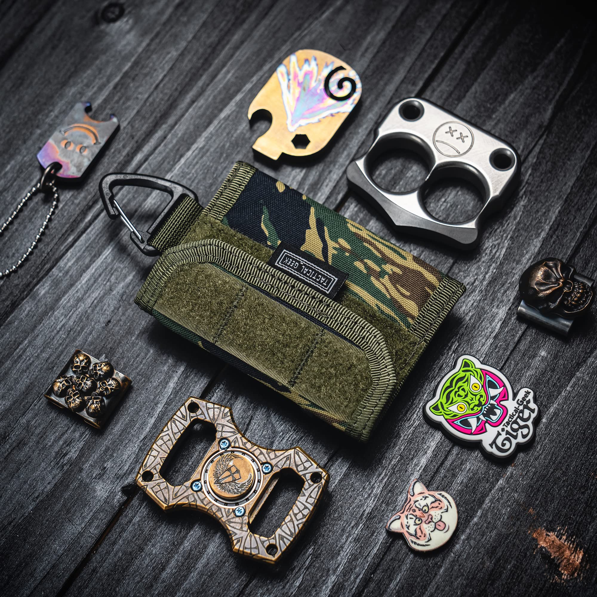 TACTICAL GEEK Storage A2 S EDC Pouch - 500D Nylon Utility Bag for Men - Compact Pocket Organizer for Knuckles, Coins & Everyday Carry - DIY Patch Area Included - Perfect for Outdoor Adventures, Travel & Tactical Gear Organization