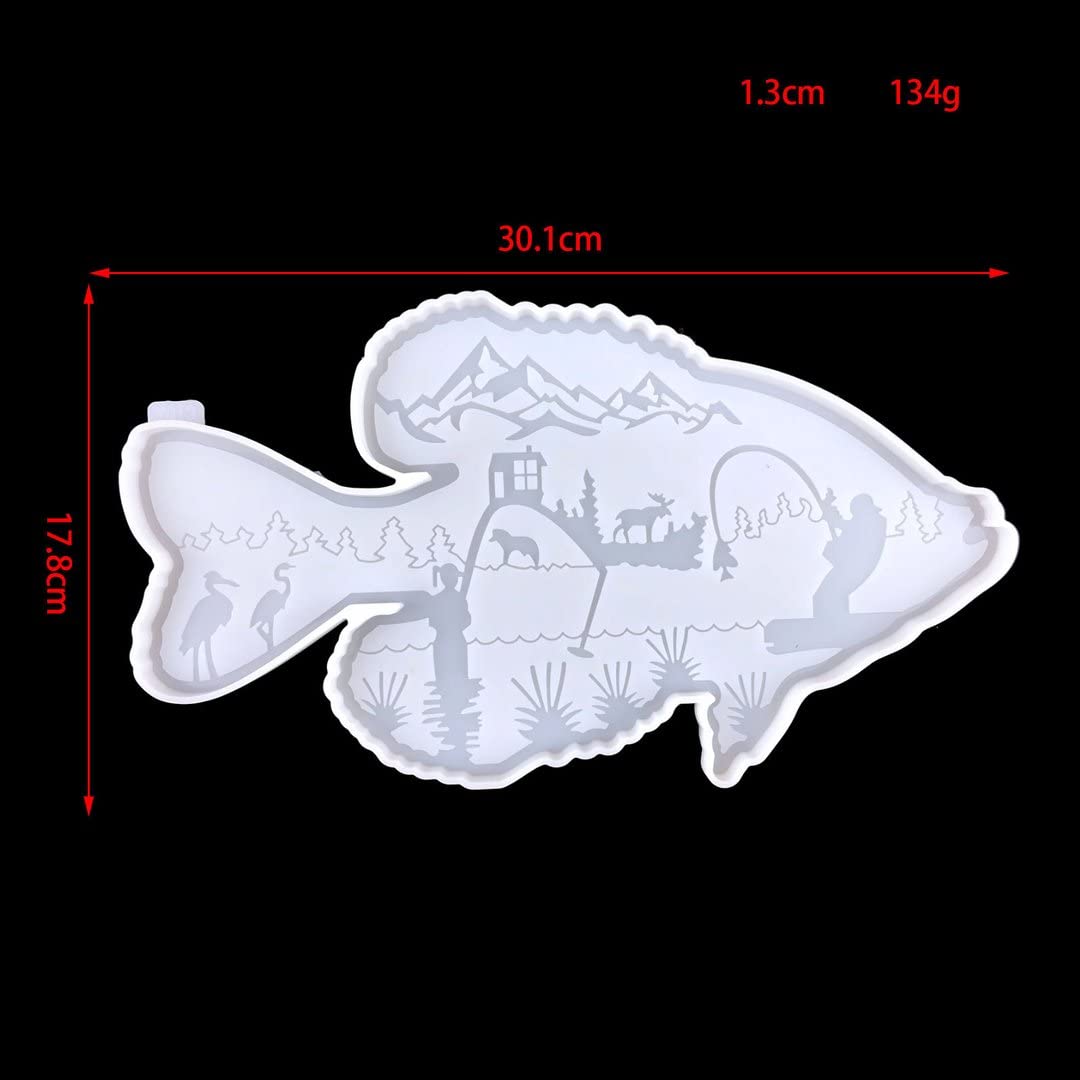 Premium Fishing Resin Molds - Large Animal Silicone Molds for DIY Wall Art, Home Decor, Christmas Gifts - Perfect for Handmade Crafts, Holiday Decorations & Unique Present Ideas