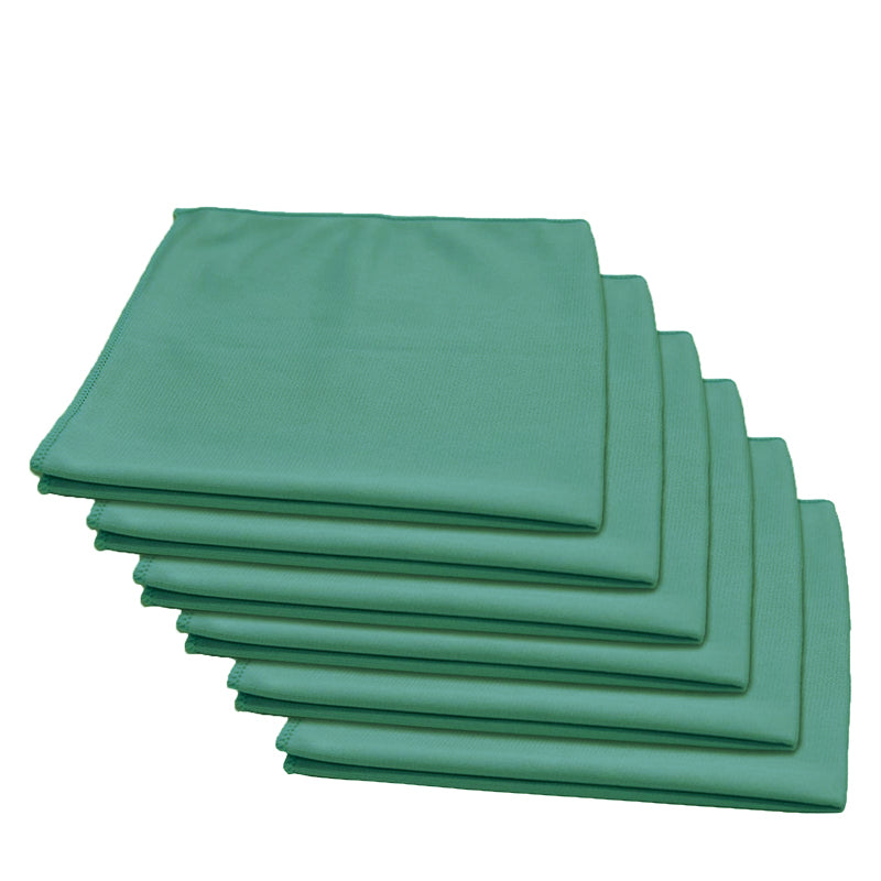 Premium Glass & Mirror Microfiber Cleaning Cloth (16x16 Inches, 290GSM, 6-Pack) – Streak-Free for Windows, Screens, Eyeglasses & Household Surfaces