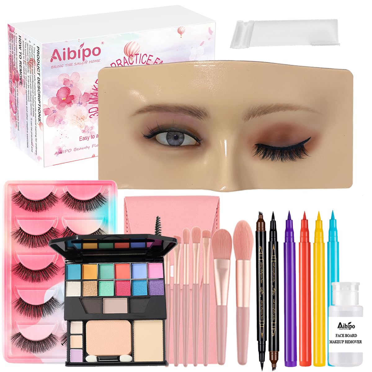 3D Reusable Makeup Practice Mannequin Head - Professional & Beginner Friendly for Cosmetology Training, Beauty School, and Home Practice | Perfect for Makeup Artists, Students, and DIY Enthusiasts