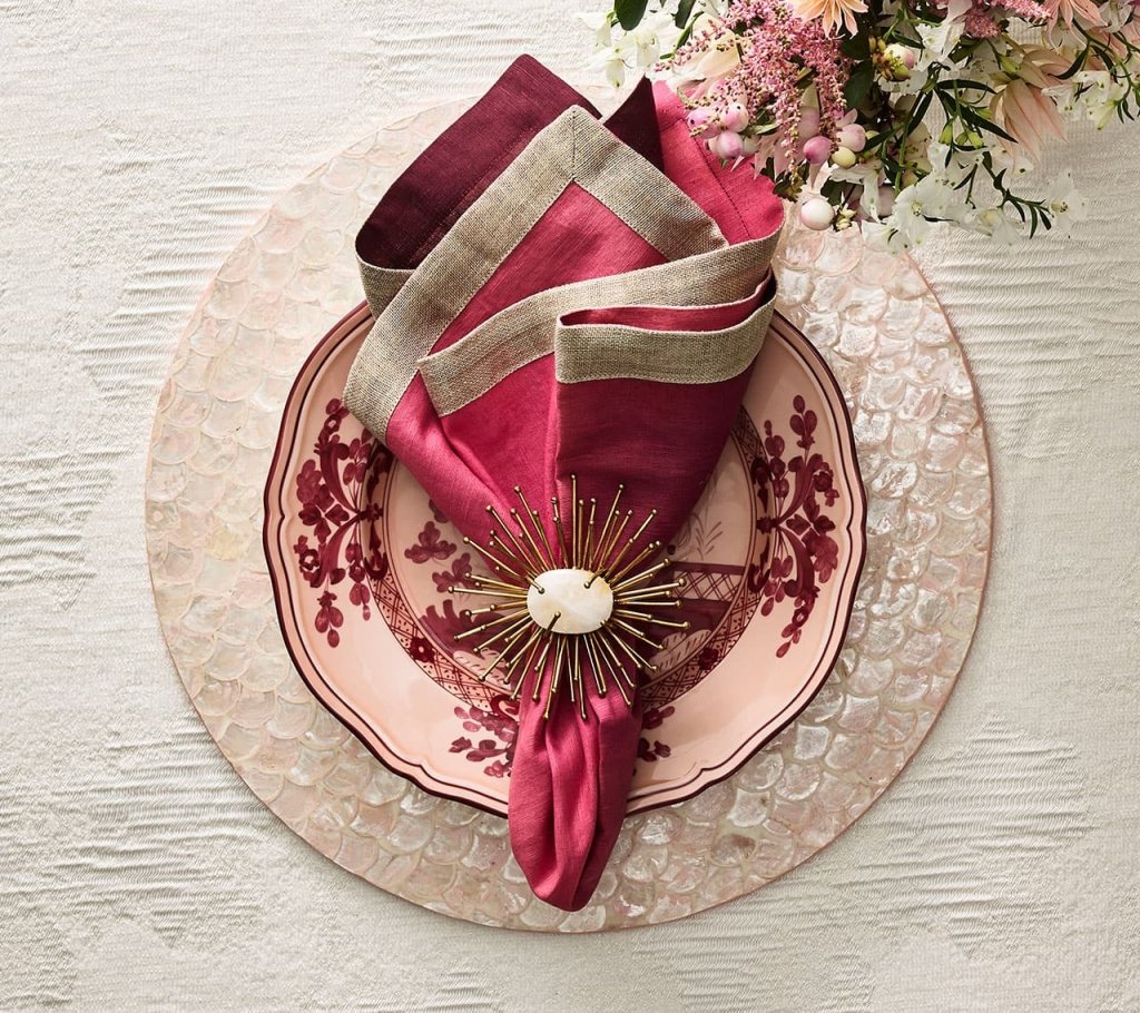 Blush Pink Camellia Placemats Set of 4 - Elegant Floral Table Mats for Dining, Kitchen Decor, and Party Settings