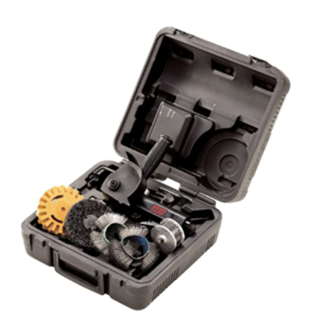 M7 Pneumatic Surface Cleaner Tool Kit with 4 Wheels & Durable Plastic Case (QB-0808) - Ideal for Industrial Cleaning, Auto Detailing, and Workshop Maintenance
