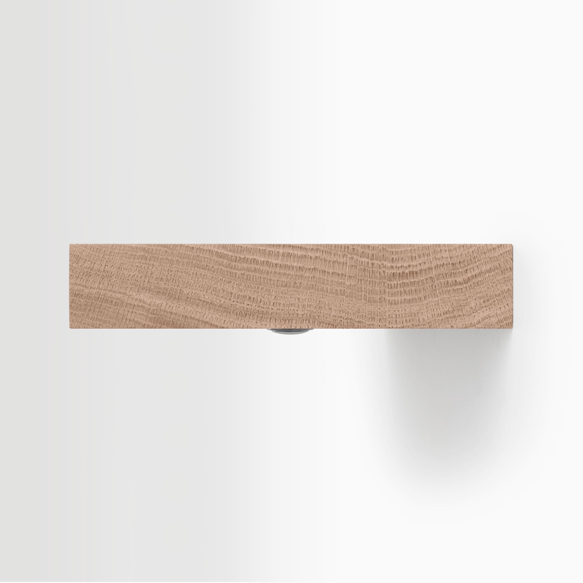 Premium Aksel LED Glazed White Oak Floating Shelf - Modern Wall Storage for Living Room, Kitchen & Bathroom Decor