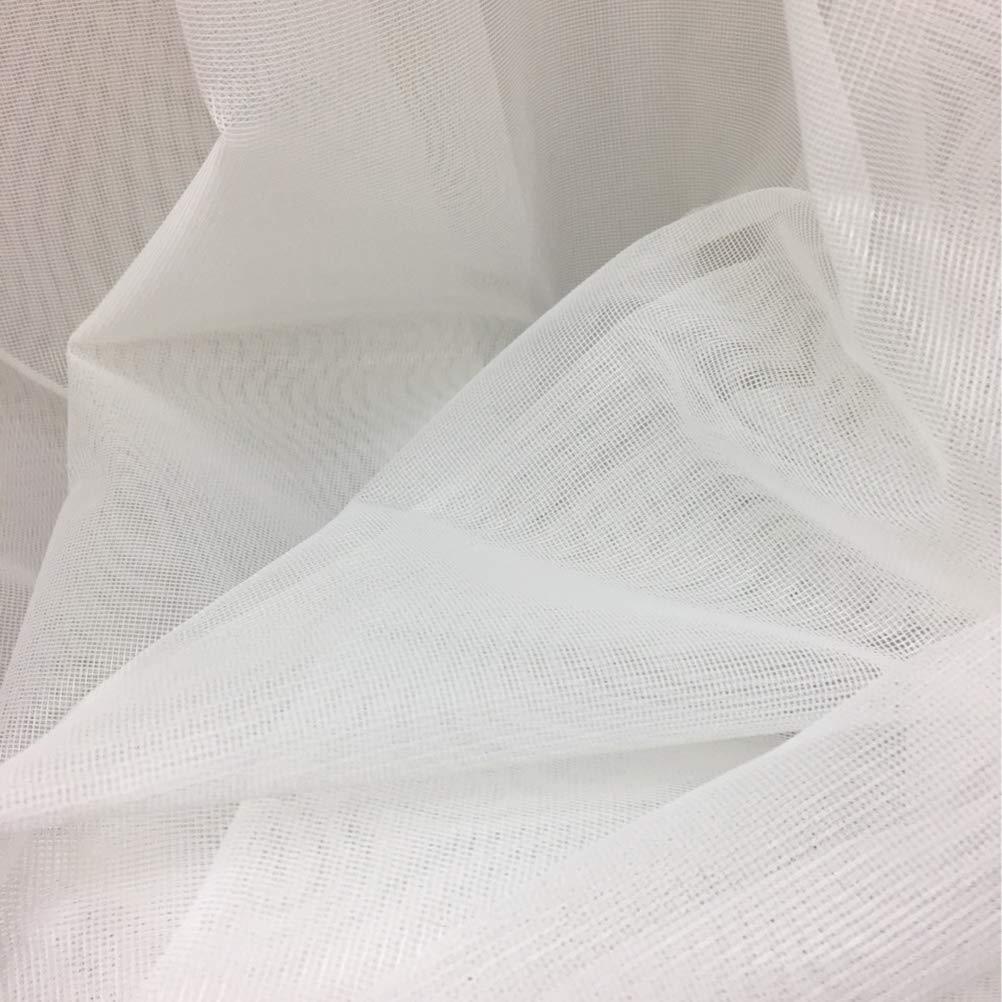 BESPORTBLE 2-Pack White Voile Sheer Curtains with Rod - Light Filtering Window Drapes for Living Room, Bedroom & Nursery