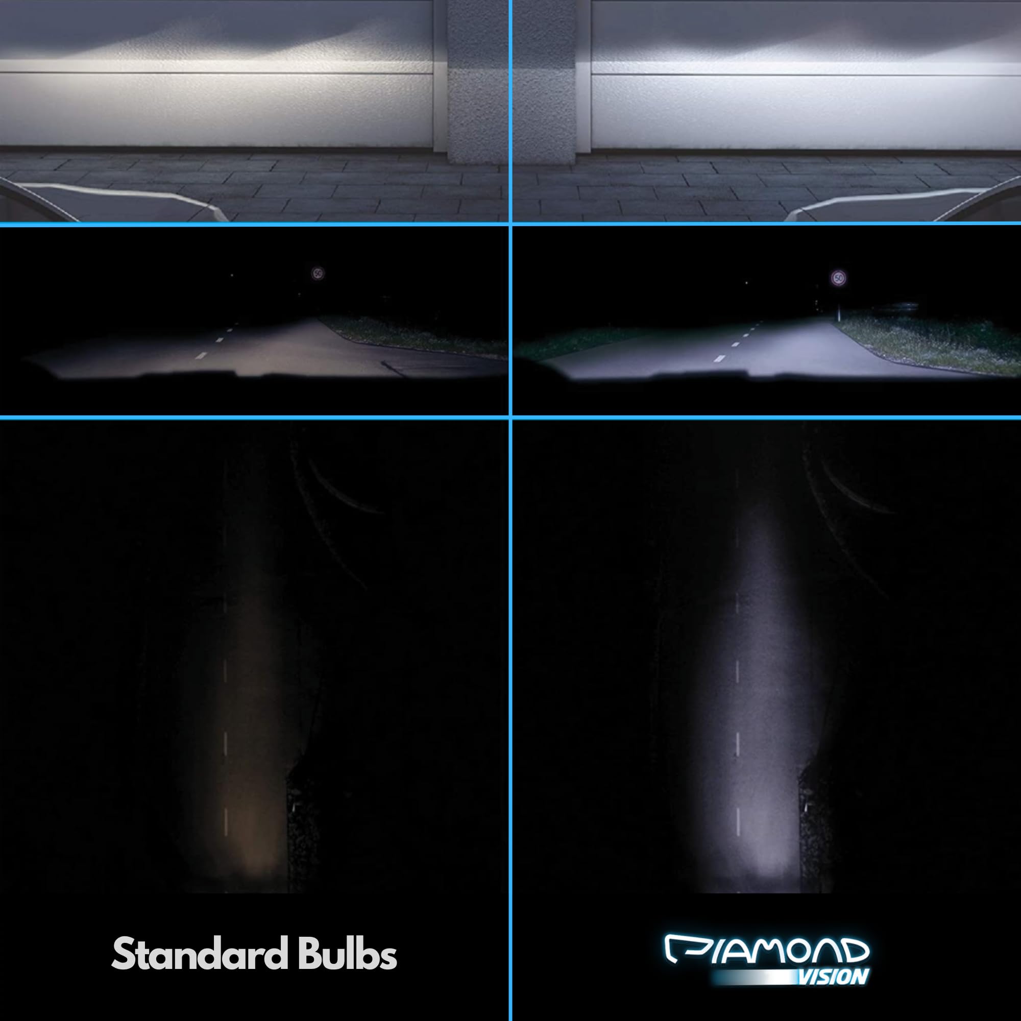 Diamond Vision H7 12V 55W Xenon Halogen Headlights - 8500K White for Cars