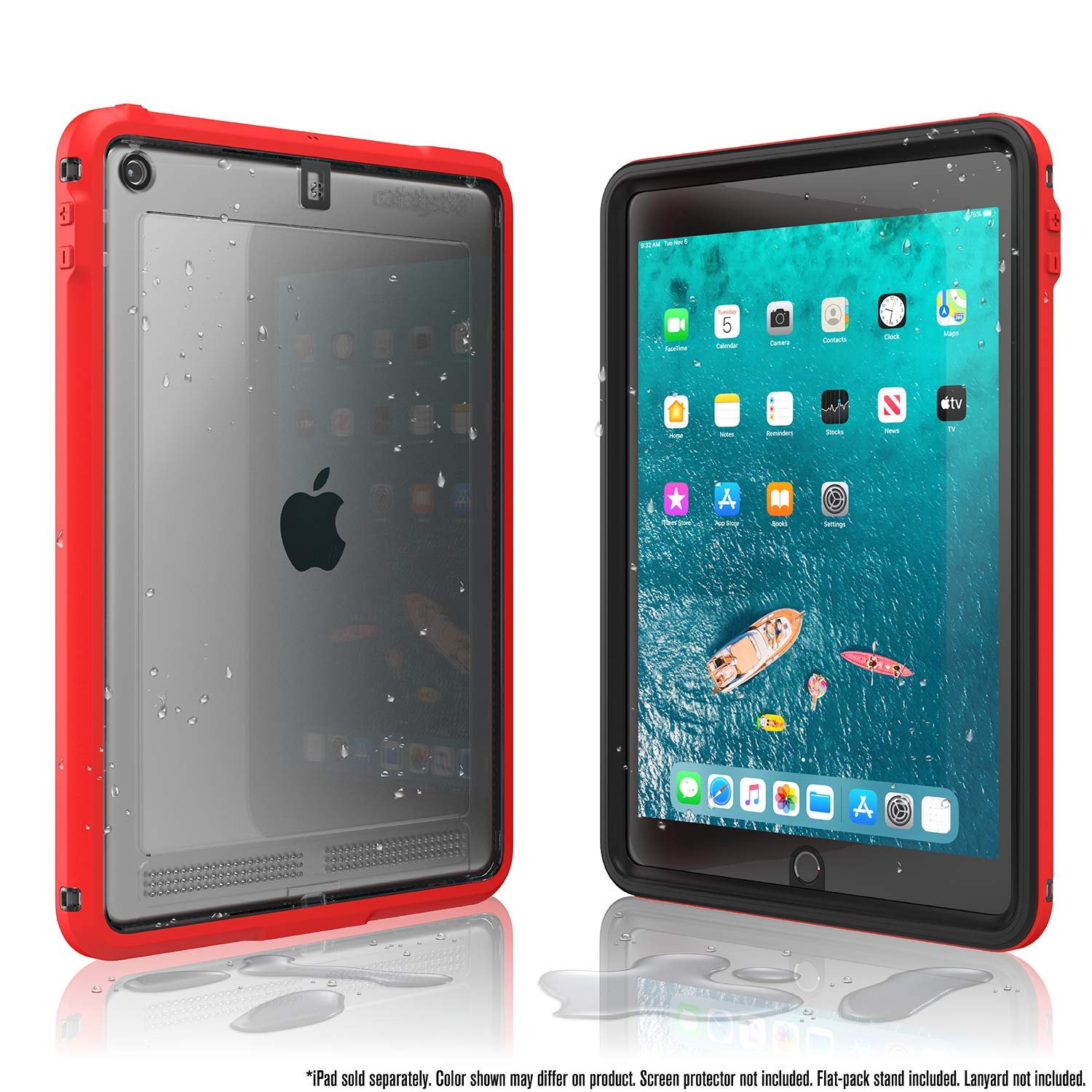 **Catalyst Waterproof Case for iPad 10.2 (9th/8th/7th Gen) – 6.6ft Waterproof, 4ft Drop Proof, Full Body Protection – Built-in Kickstand & Screen Protector – Flame Red – Perfect for Outdoor, Beach & Adventure Use**