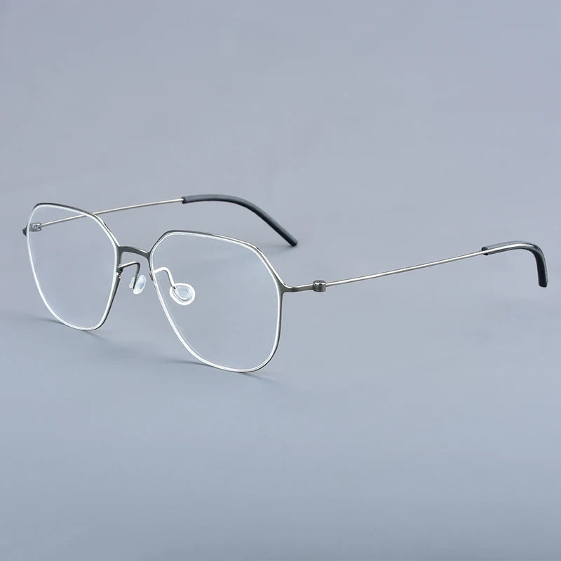 Aimee Women's Full Rim Polygon Screwless Titanium Eyeglasses 25505 - Lightweight & Durable Frame for Work, Reading & Everyday Fashion