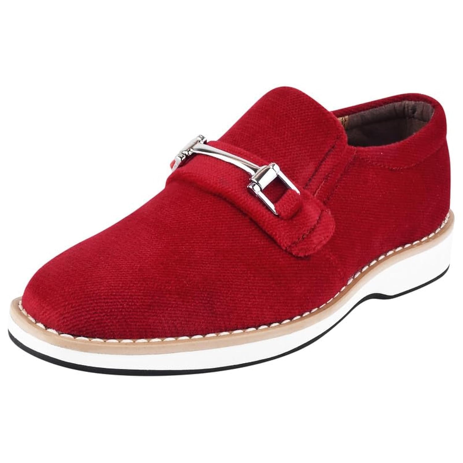 LIBERTYZENO Boys Velvet Dress Loafers - Kids Slip-On Buckle Shoes for Easter, School & Special Occasions | Comfortable & Stylish Formal Footwear