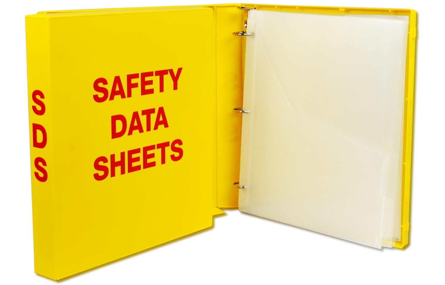 UniKeep SDS Binder with Metal Rings - Fully Enclosed Case for SDS Sheet Storage - 1.5'' Spine, Includes 20 Page Protectors & 5 Plastic Dividers - Perfect for OSHA Compliance, Workplace Safety & Chemical Documentation Organization