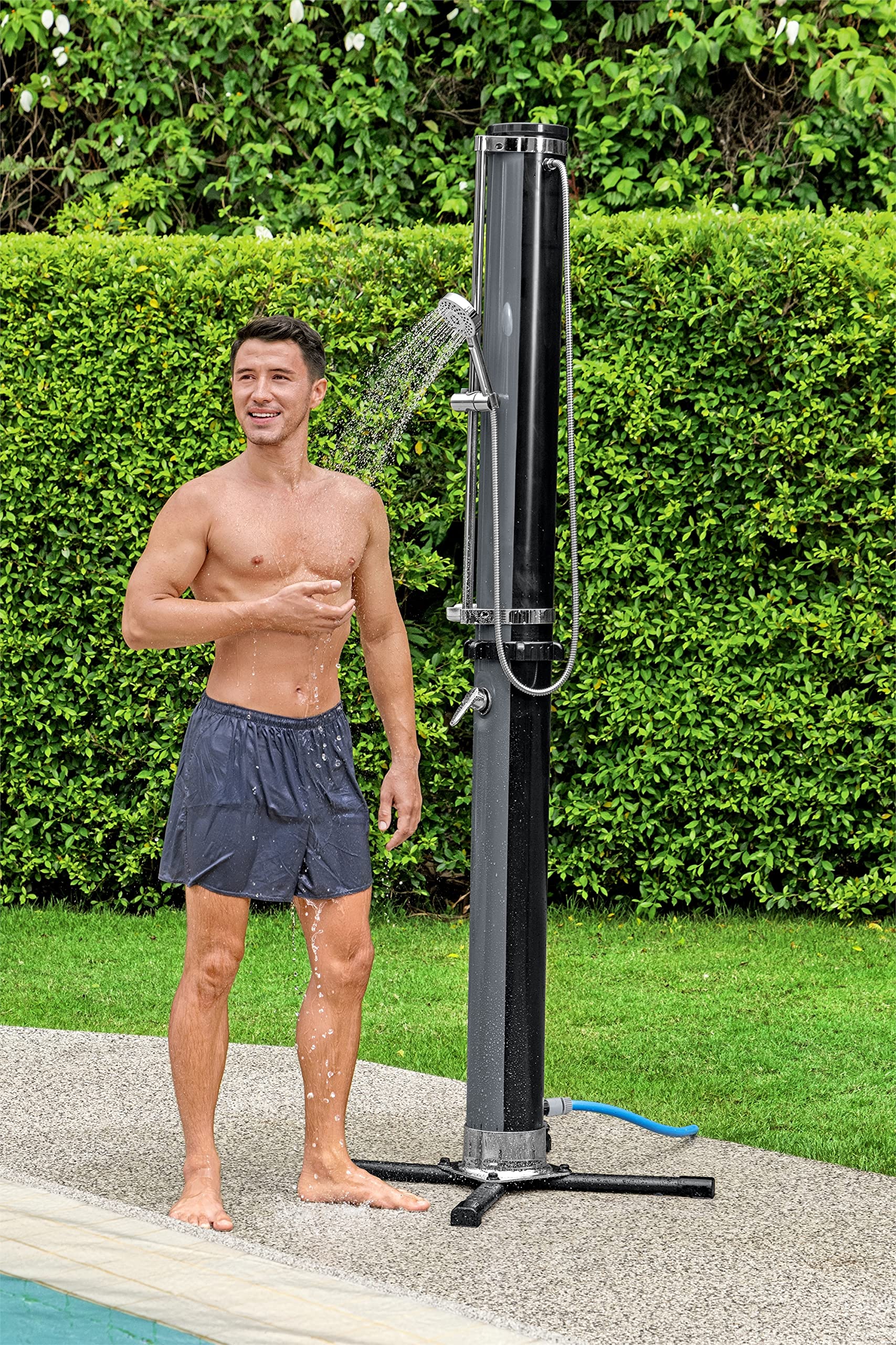 Bestway Flowclear SolarFlow 9 Gallon Solar-Heated Portable Outdoor Shower for Camping, Beach, Pool - Lightweight & Easy Setup - Perfect for Backyard, RV Trips, and Outdoor Adventures