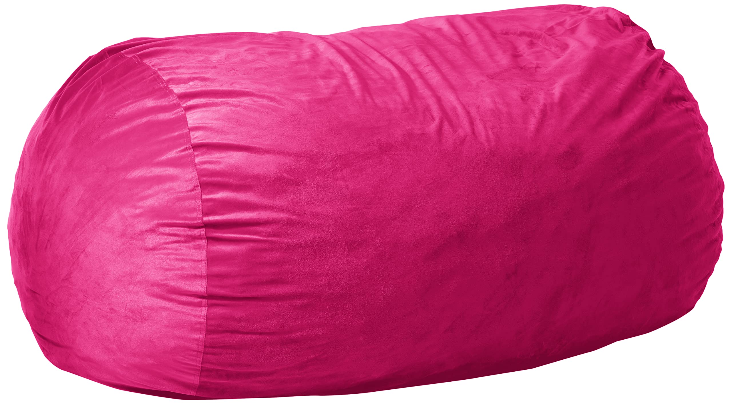 6-Foot Microsuede Bean Bag Chair Cover - Soft Pink Chill Sack for Living Room, Bedroom & Game Room | Durable & Comfortable Lounging Furniture for Adults & Teens