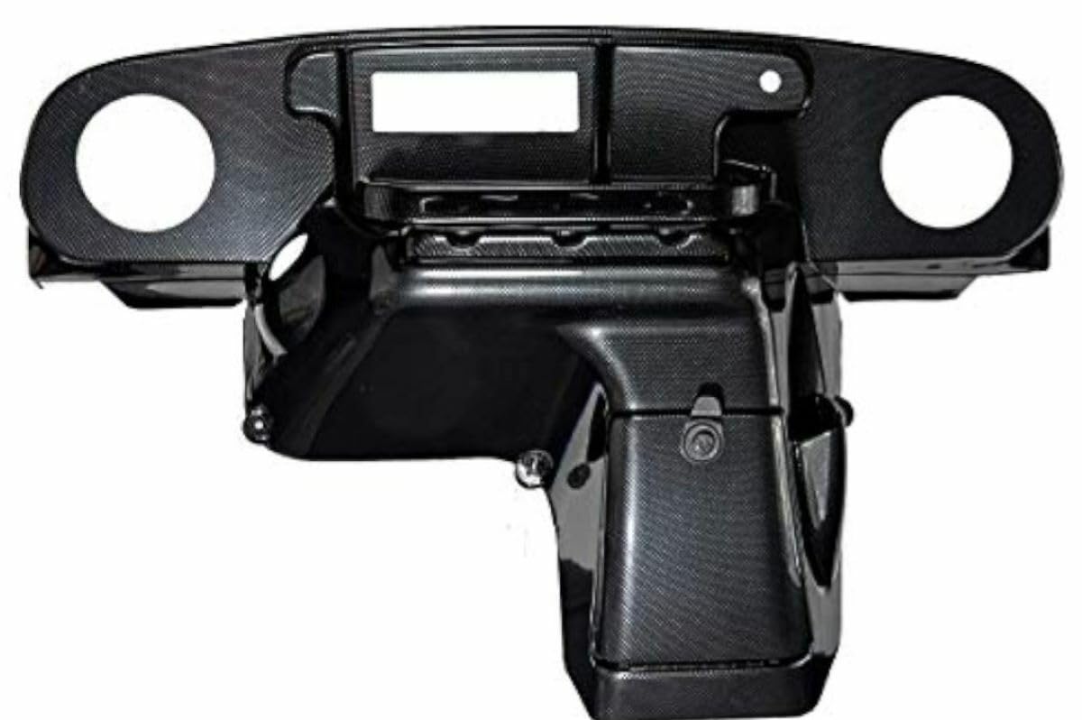 Premium Carbon Fiber Dash Cover Assembly for EZGO TXT Golf Cart (1994.5-2013) | Radio & Speaker Cutouts | Performance Plus Carts | Durable Upgrade for Golf Course & Neighborhood Rides