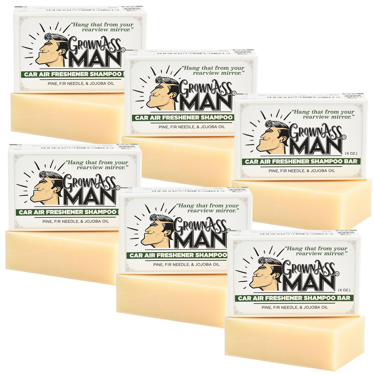 **Natural Solid Shampoo Bar 3-in-1 for Hair, Beard & Body – Plastic-Free, Eco-Friendly, Organic & Rich Lather – Suitable for All Hair Types – 4oz Bar (6-Pack) – Perfect for Travel, Gym & Sustainable Living**