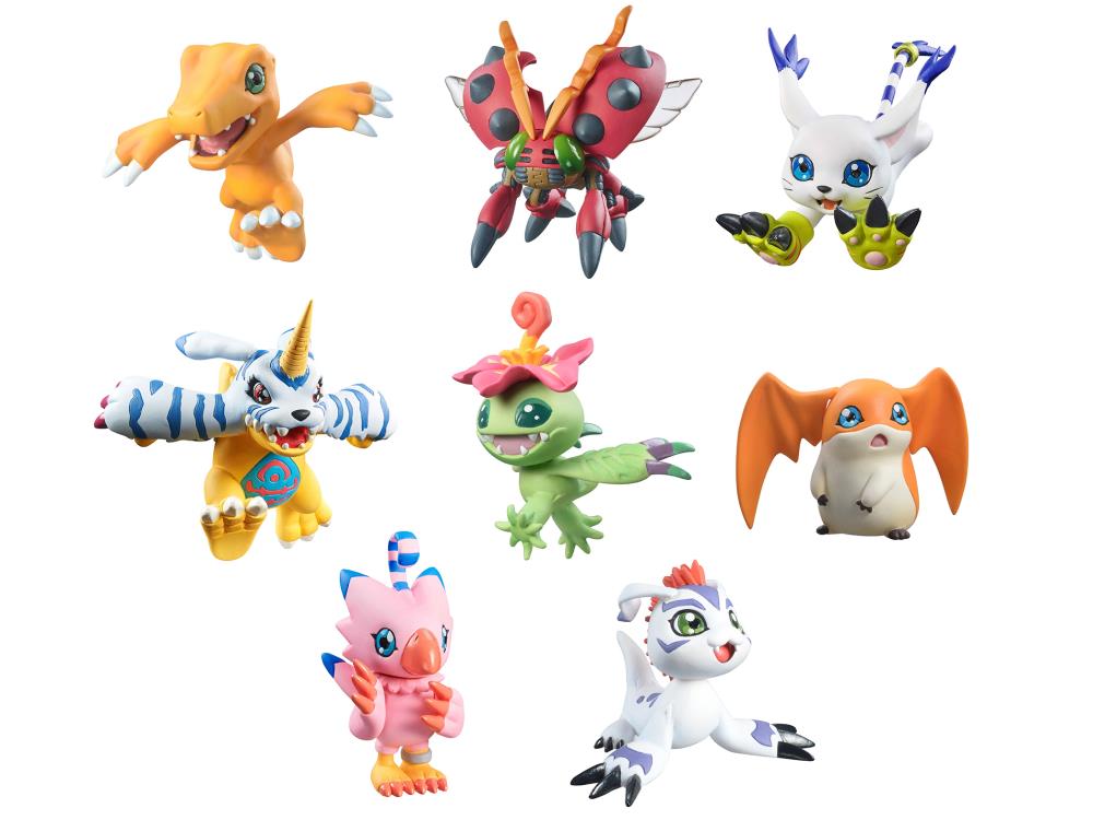 Digimon Adventure Digicolle Data: 01 Trading Figures Box Set of 8 - Collectible Anime Figures for Kids & Adults - Perfect for Display, Gifts, and Anime Collections