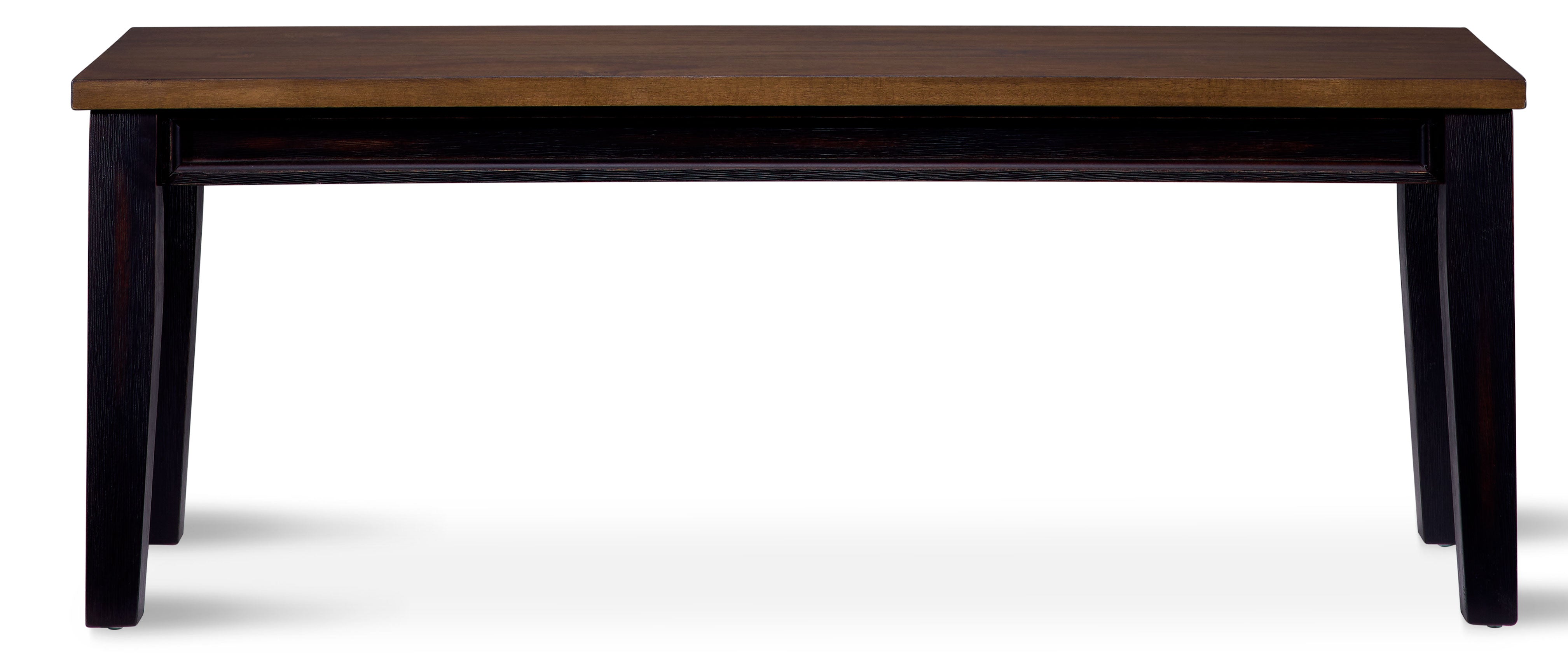 Caylie Noir Bench - Ebony & Driftwood Finish - Modern Wooden Entryway Bench for Hallway, Living Room, or Bedroom