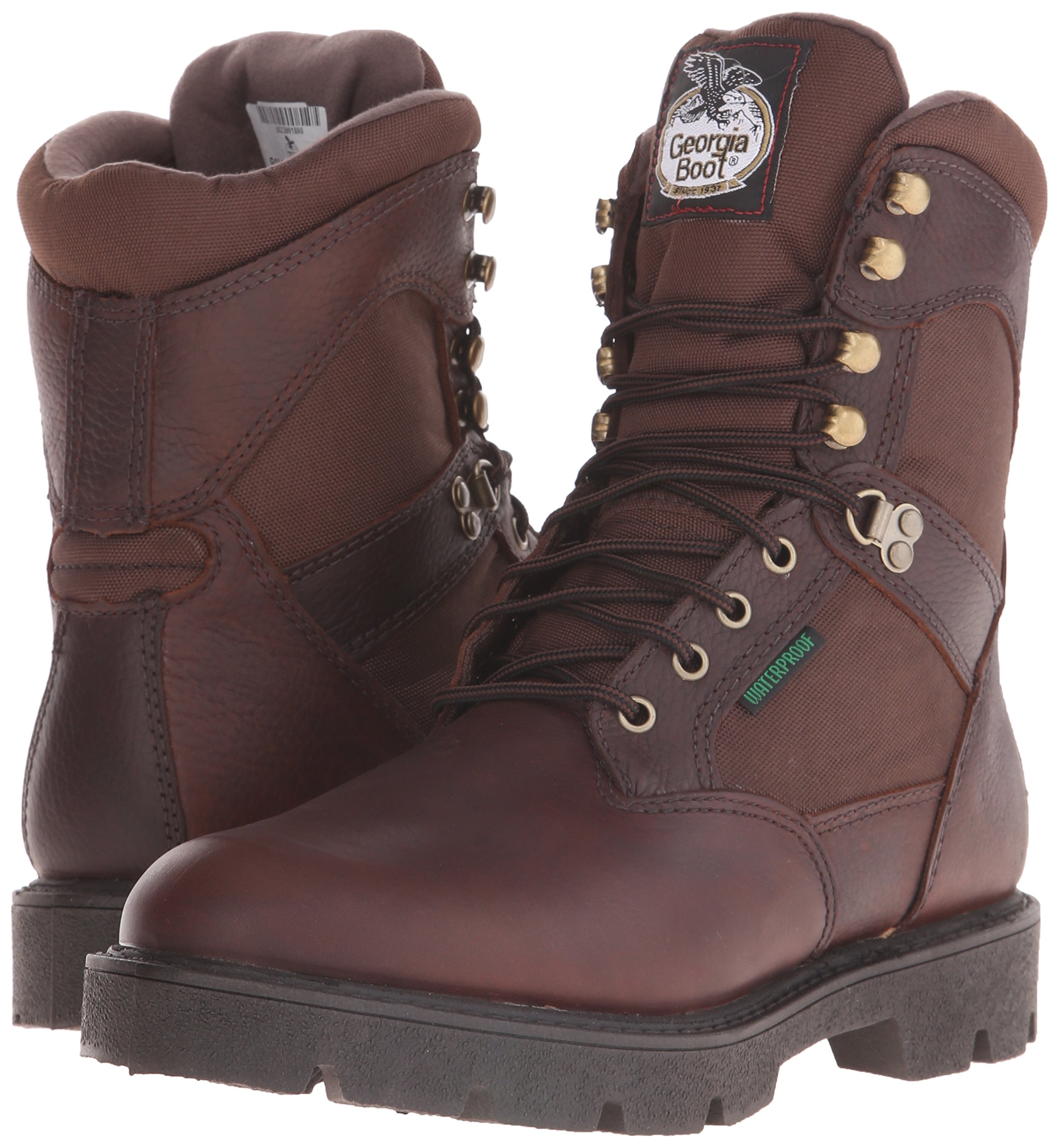 Georgia Boot Men's Homeland 8 Inch Waterproof Work Boots - Steel Toe, Slip Resistant, Comfortable for Construction, Landscaping & Outdoor Work